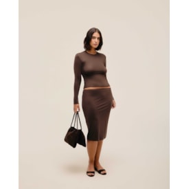 Haight — Blusa Nina a Fio Marrom Cohiba