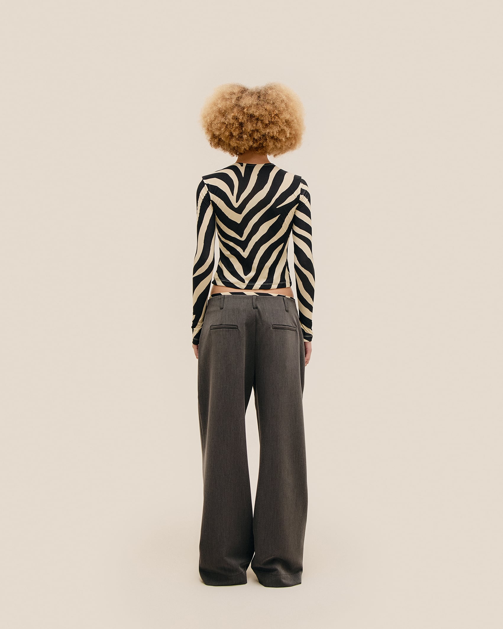 Blusa Nina Estampada Estampa Zebra Diagonal