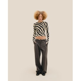 Haight — Blusa Nina Estampada Zebra Diagonal