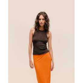 Haight — Blusa Pia Tricot Marrom Brauna