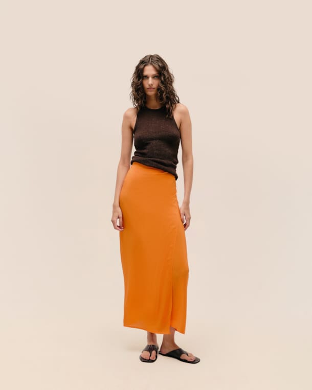 Blusa Pia Tricot Marrom Brauna