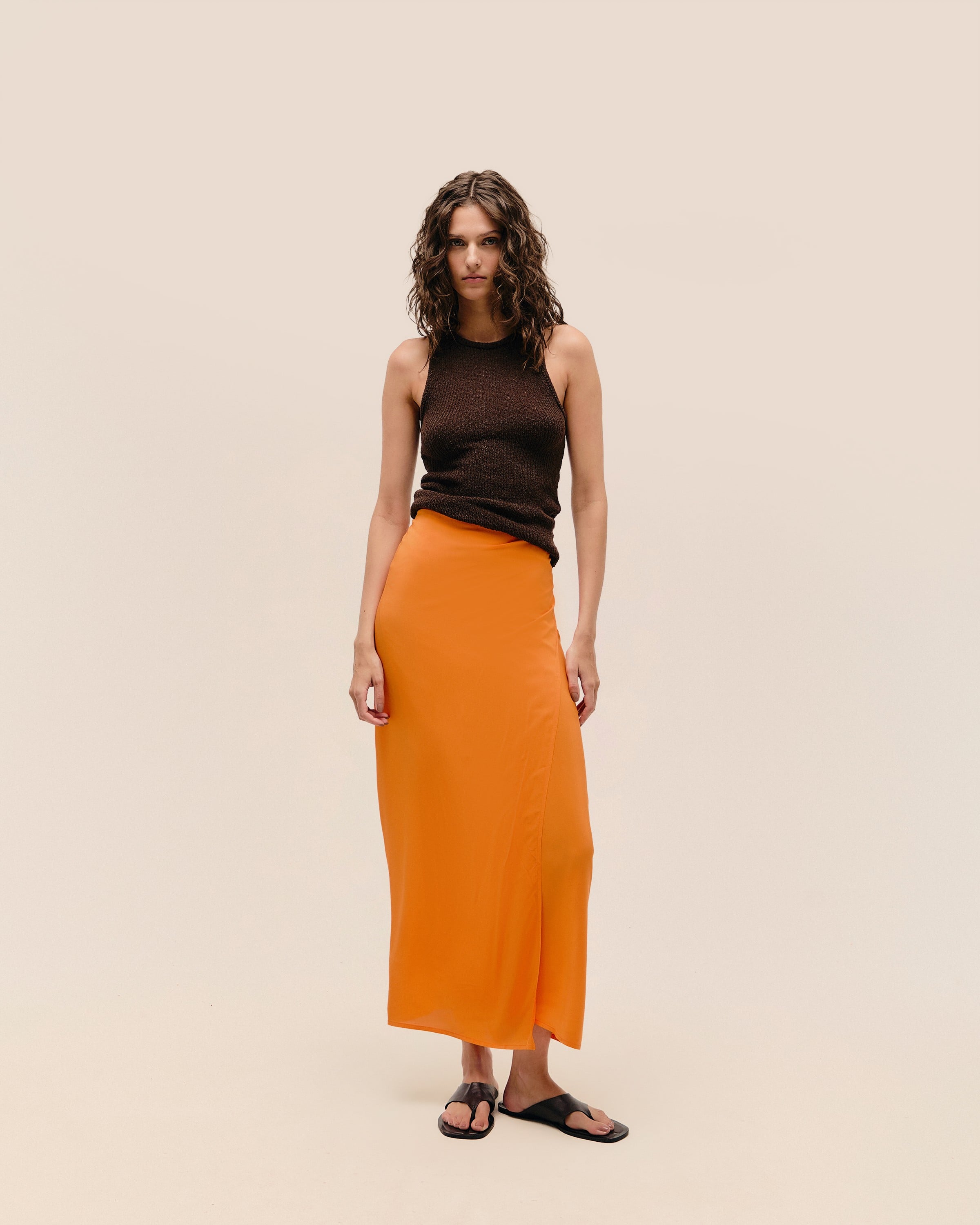 Blusa Pia Tricot Marrom Brauna