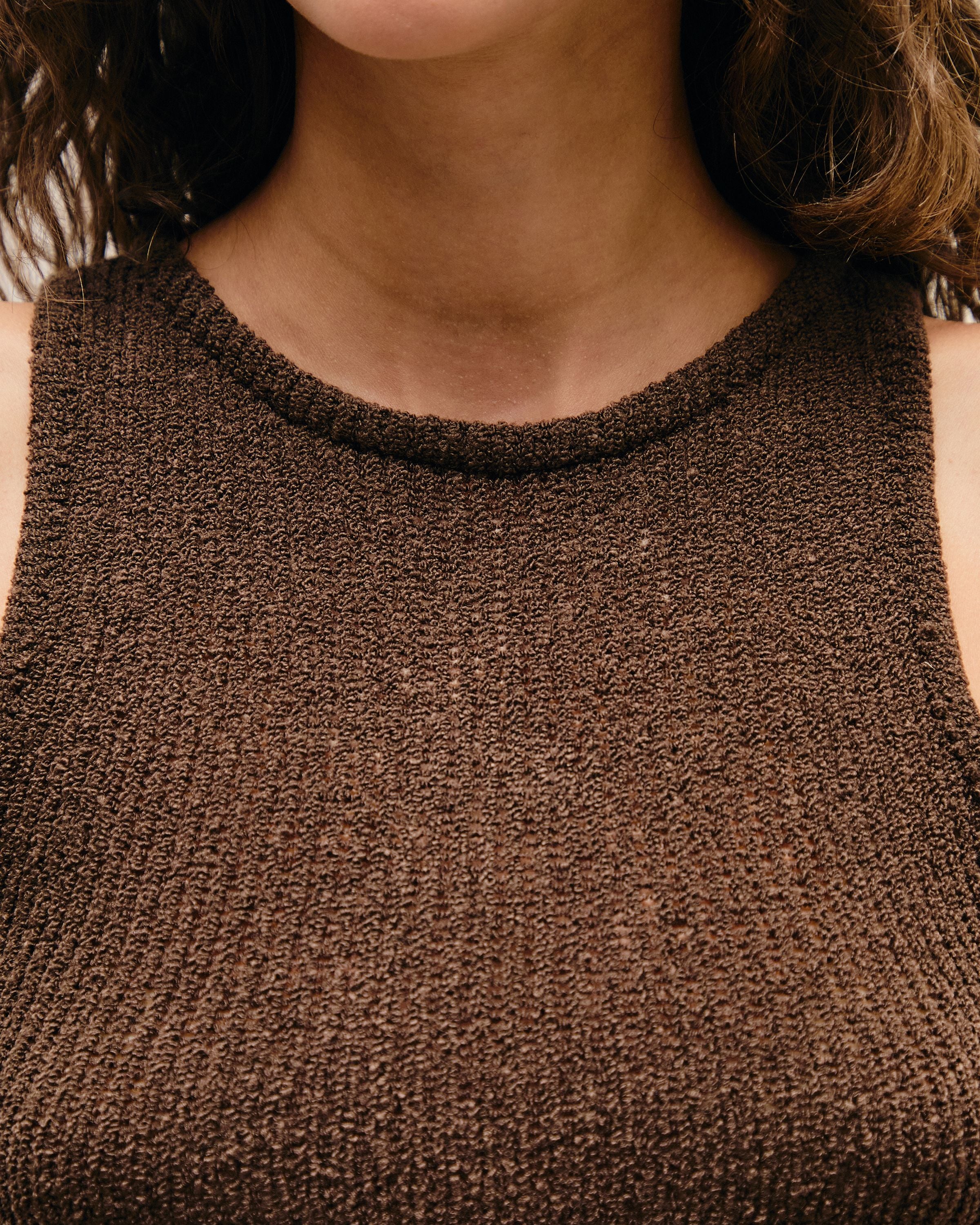 Blusa Pia Tricot Marrom Brauna