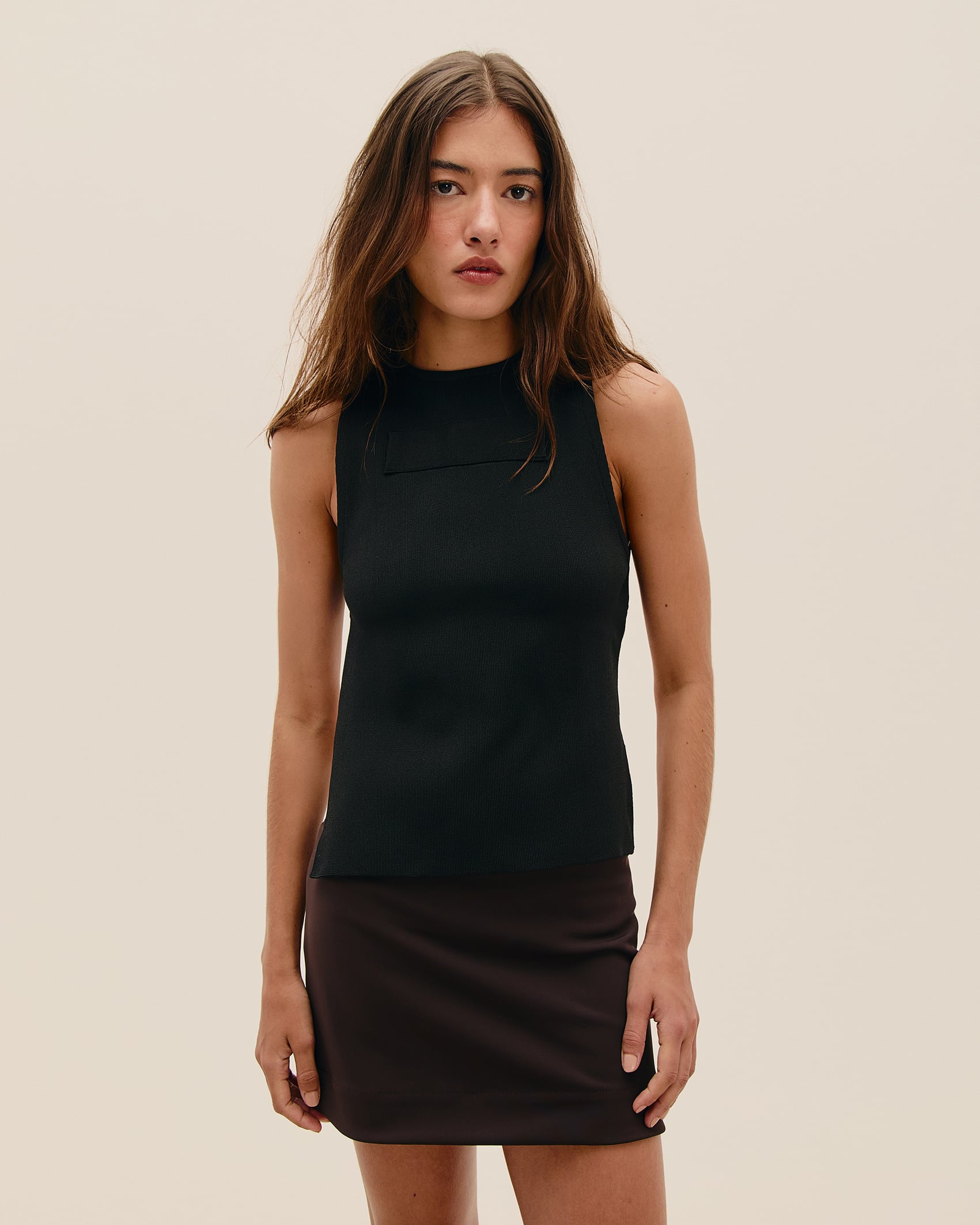 Blusa Retângulo Tricot Preto