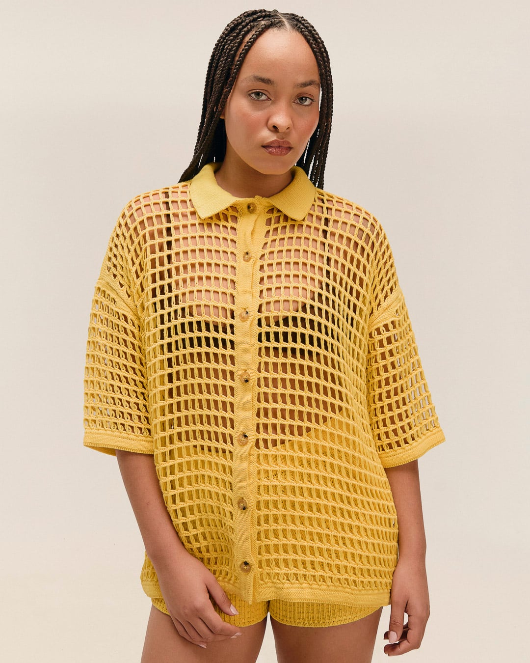 Blusa Sheila Tricot Amarelo Feixe