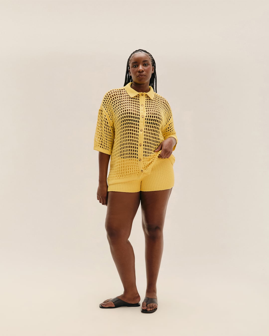 Blusa Sheila Tricot Amarelo Feixe