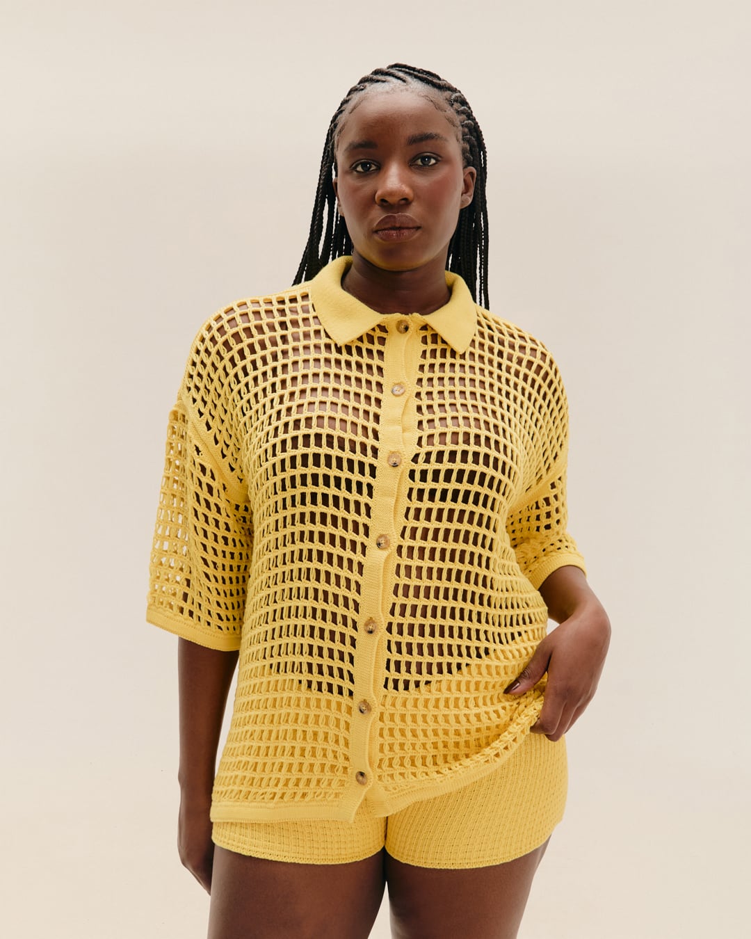 Blusa Sheila Tricot Amarelo Feixe