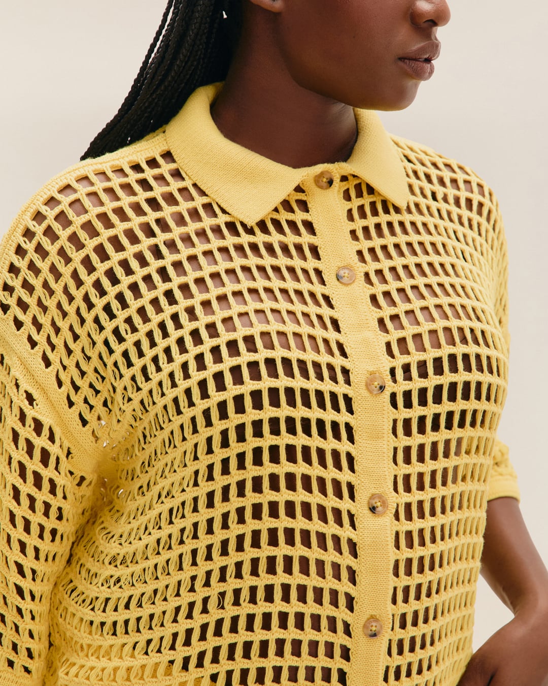 Blusa Sheila Tricot Amarelo Feixe