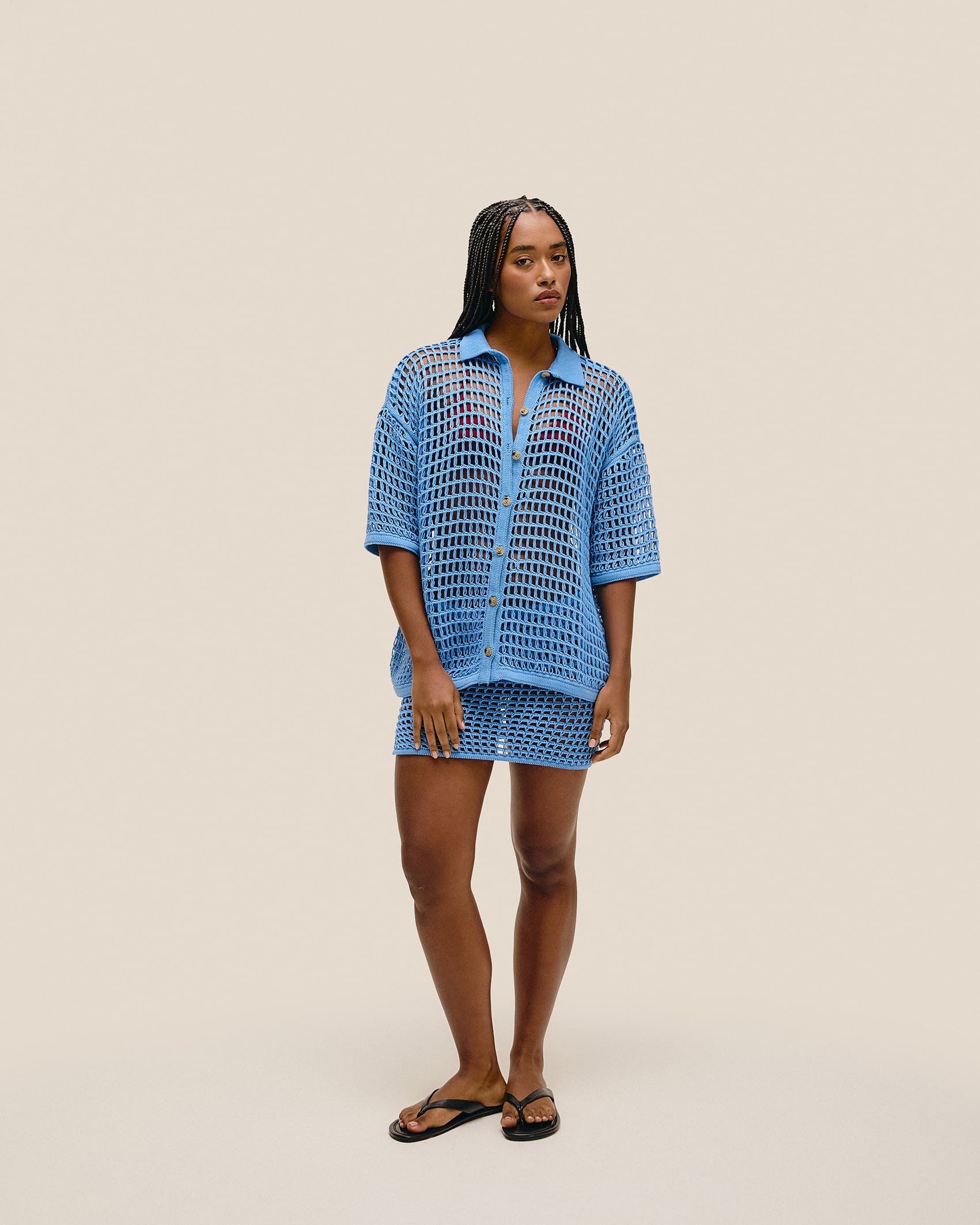 Blusa Sheila Tricot Azul Ceu