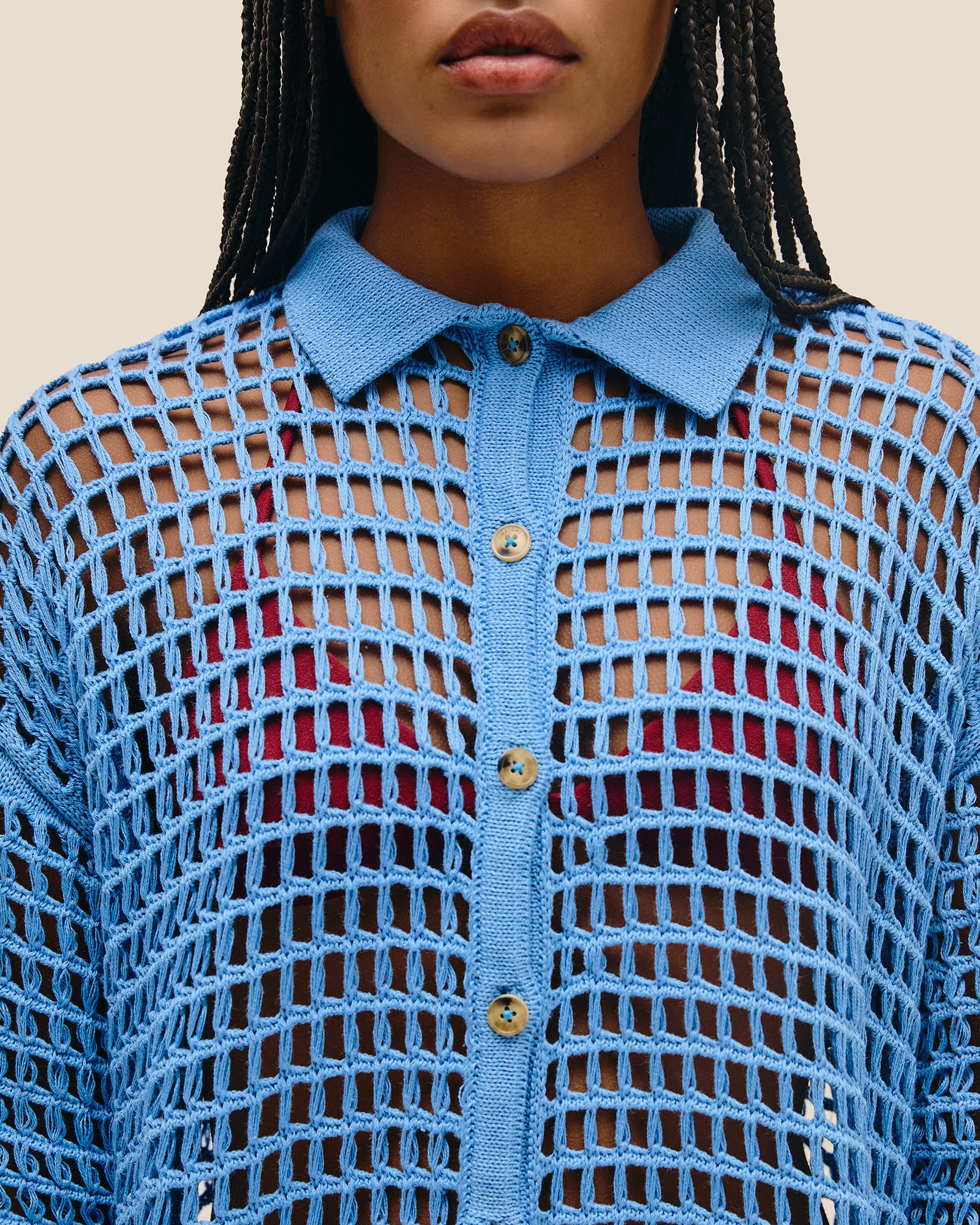 Blusa Sheila Tricot Azul Ceu