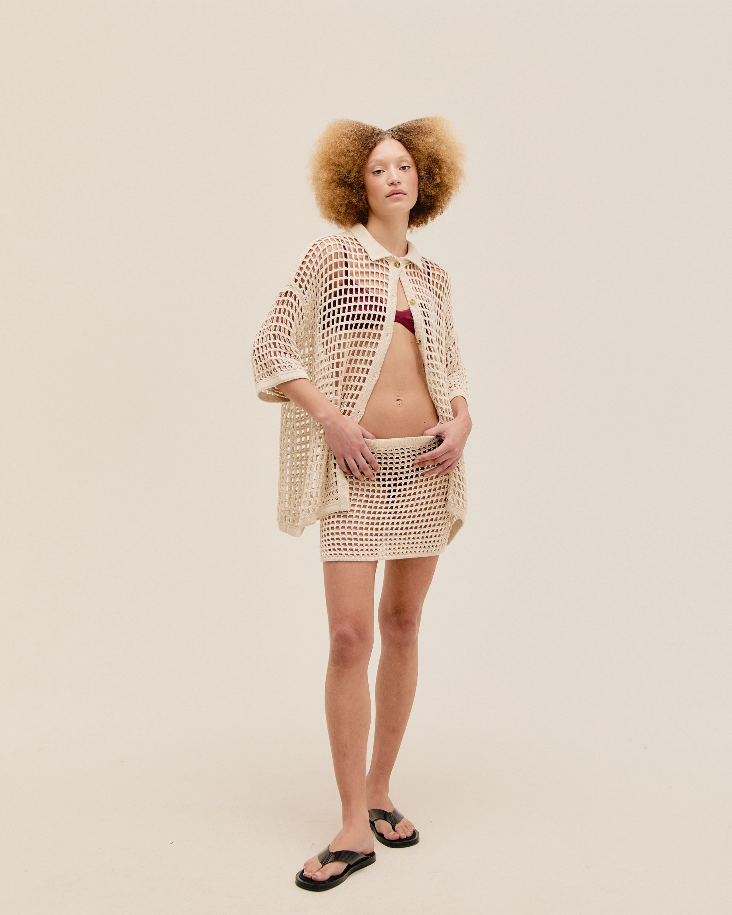 Blusa Sheila Tricot Bege