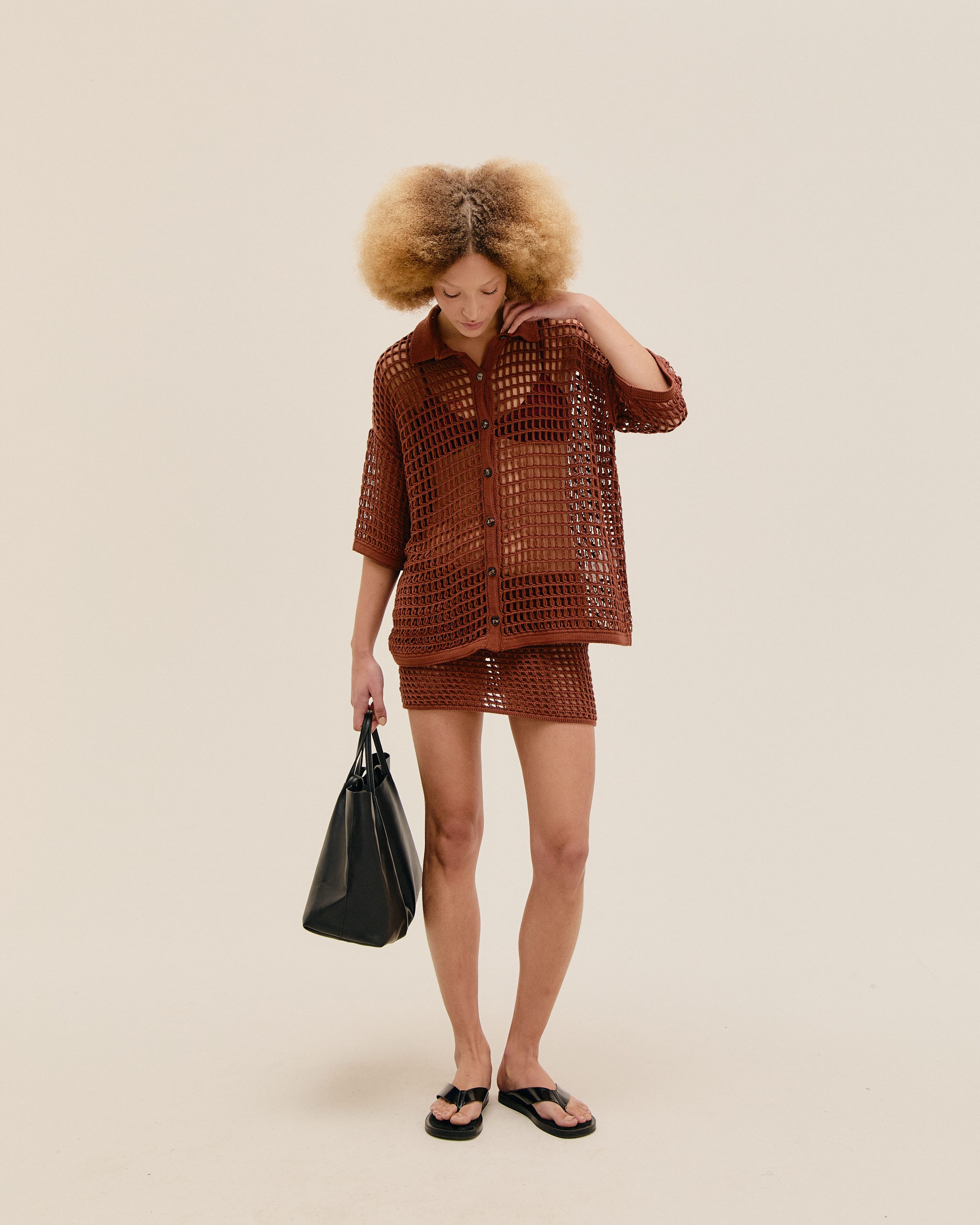 Blusa Sheila Tricot Marrom