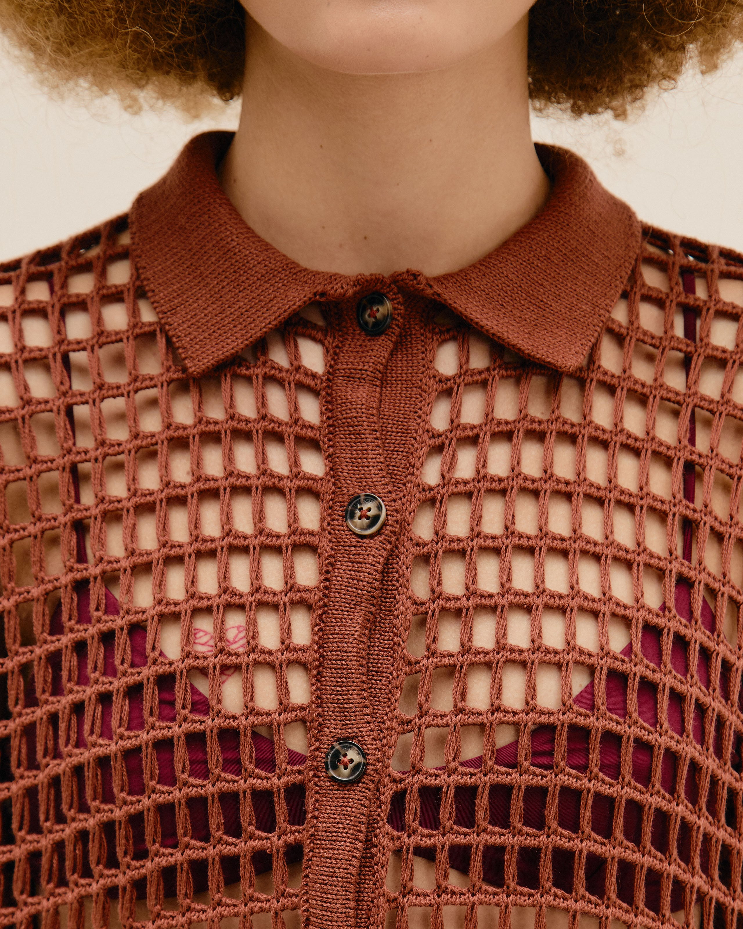 Blusa Sheila Tricot Marrom Meio Tom