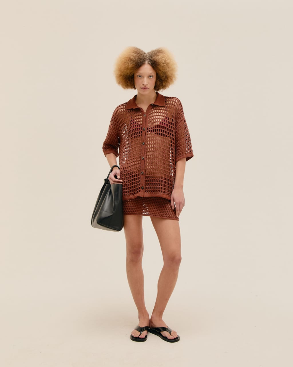 Blusa Sheila Tricot Marrom Meio Tom