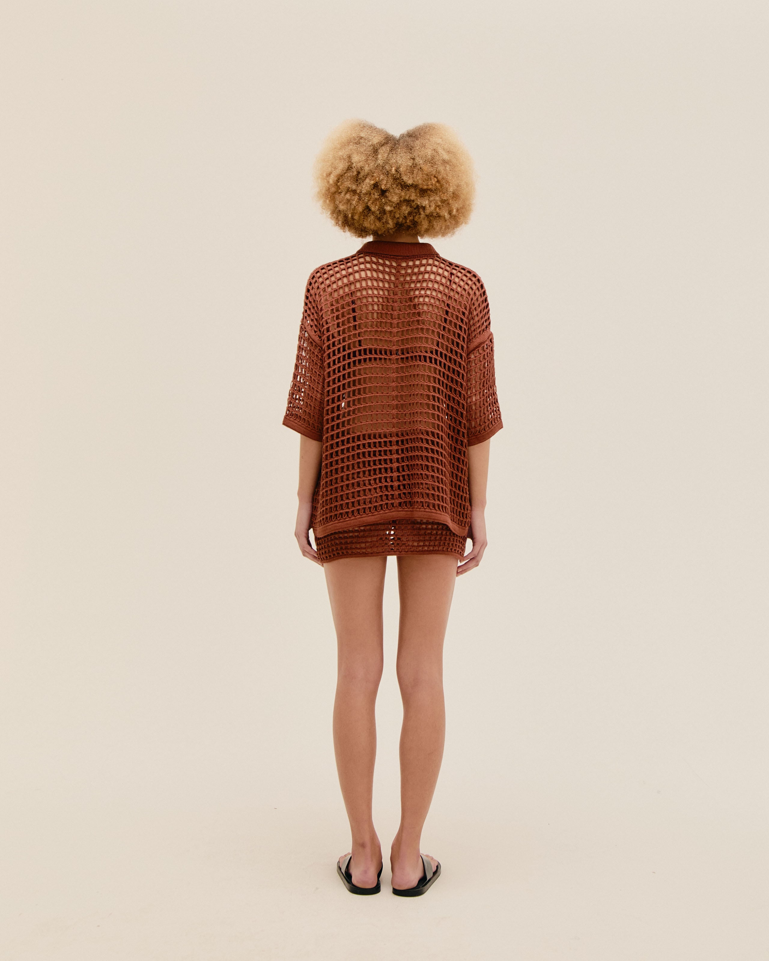 Blusa Sheila Tricot Marrom Meio Tom