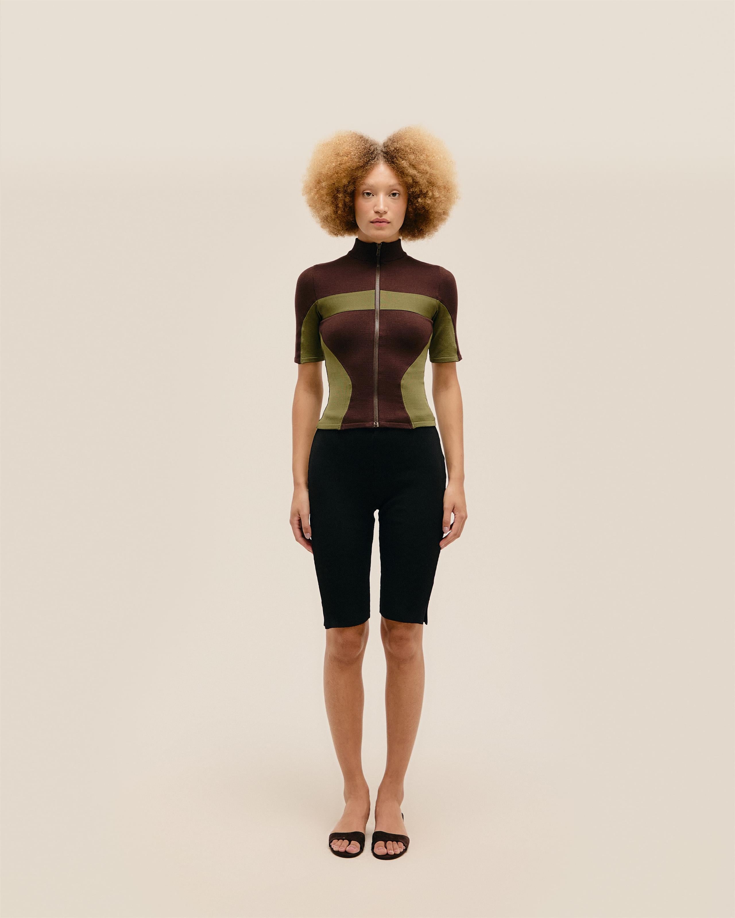 Blusa Tota Tricot Marrom