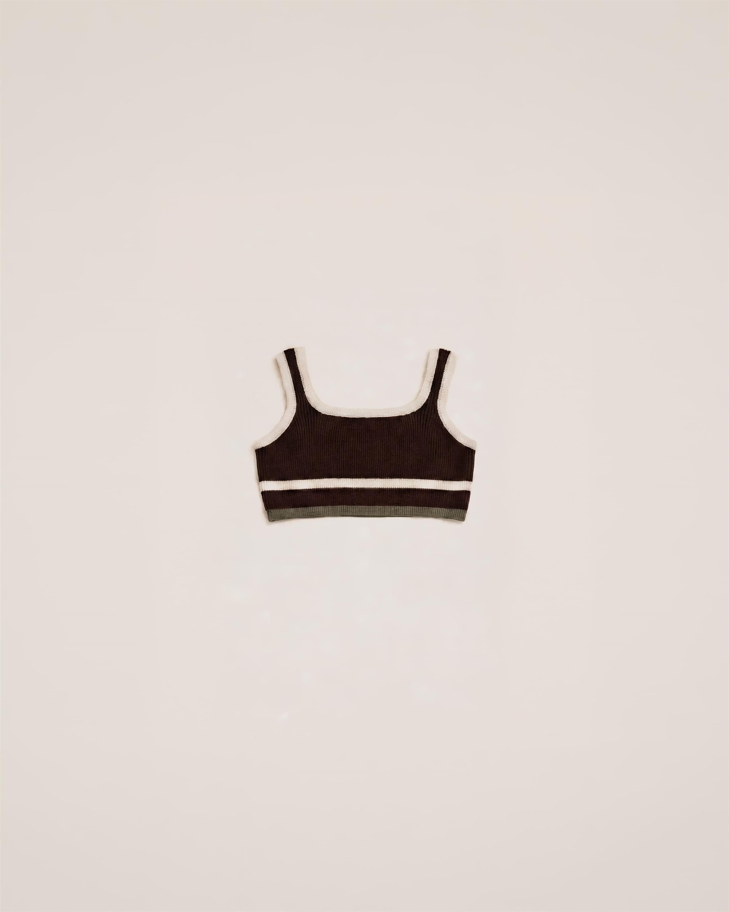 Blusa Vintage Mini Tricot Marrom