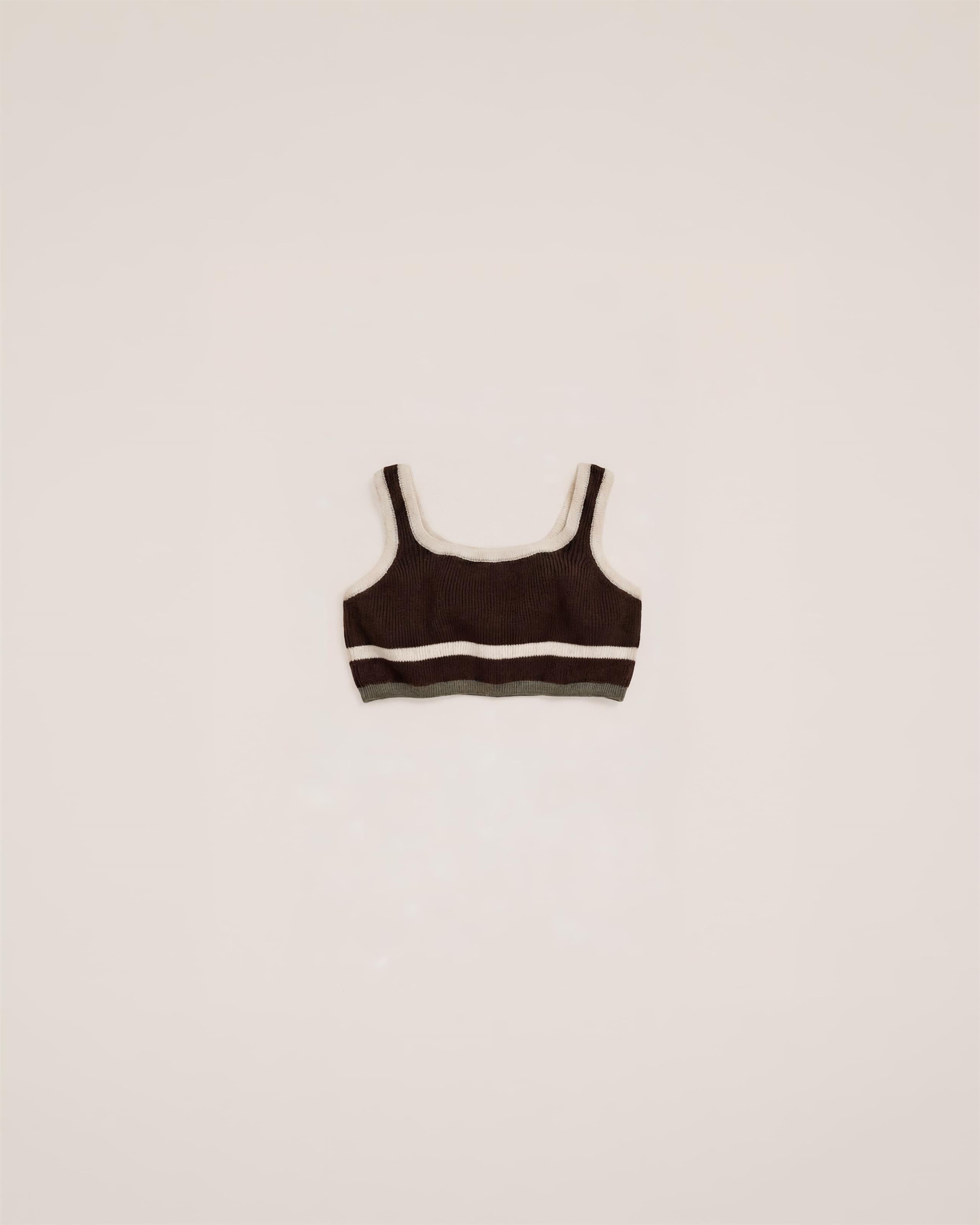 Blusa Vintage Mini Tricot Marrom