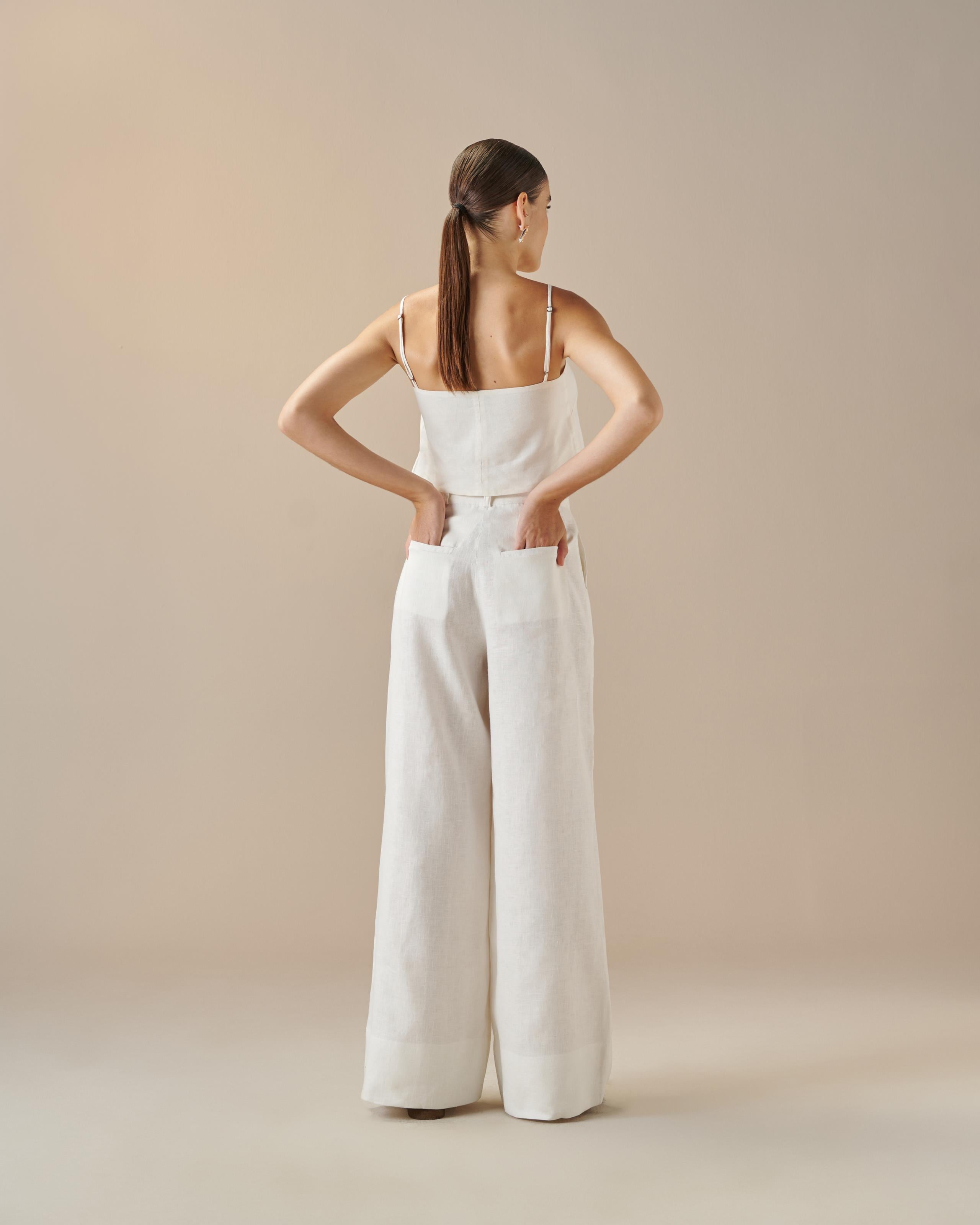 Calça Giovanna Linho Off-White