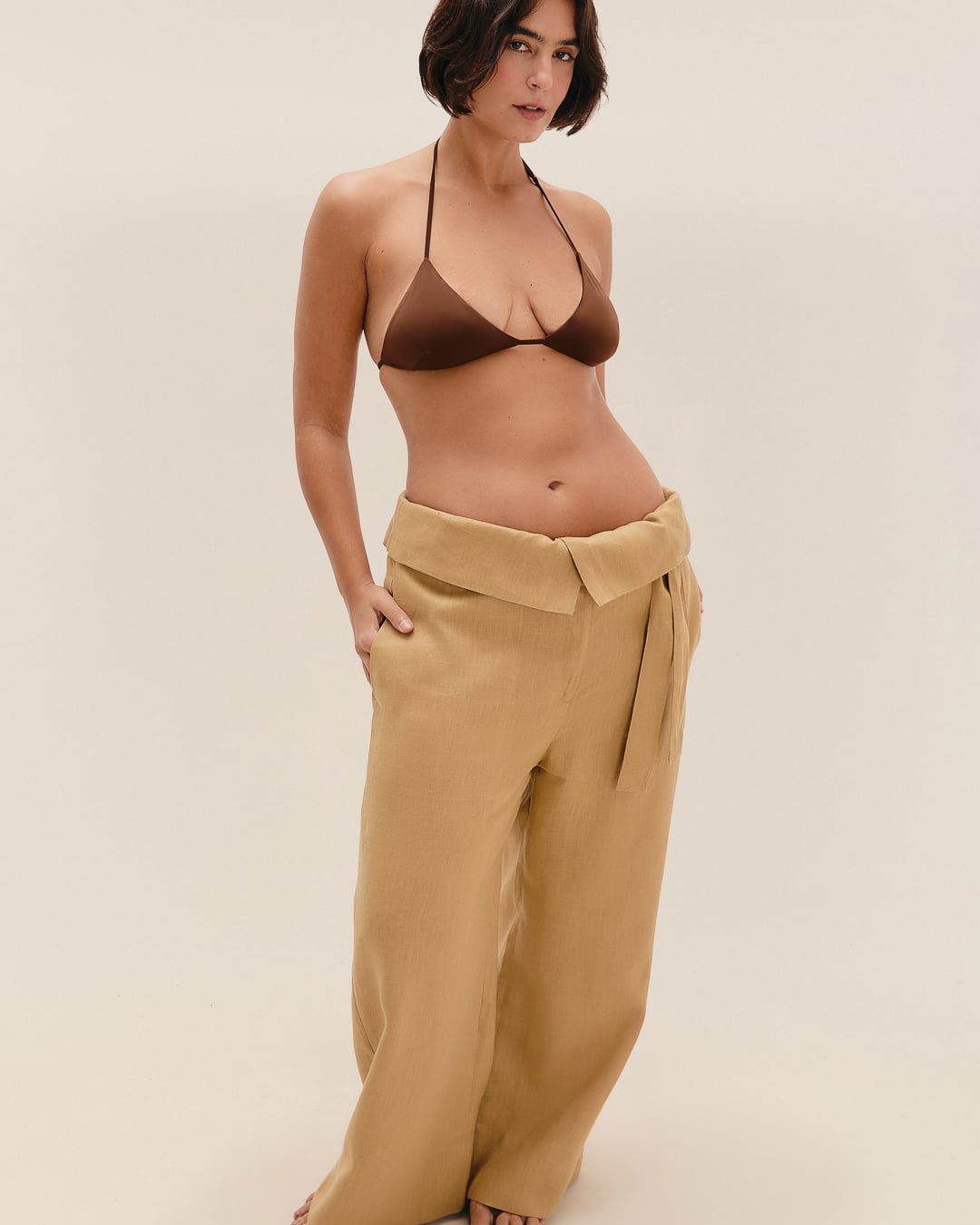 Calça Grazi Linho Bege Satu