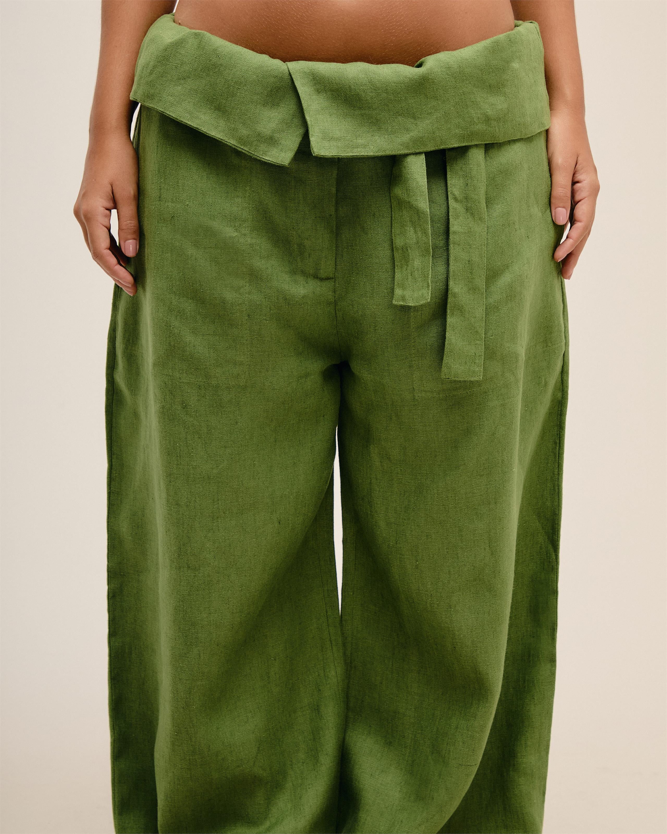 Calca Grazi Linho Verde