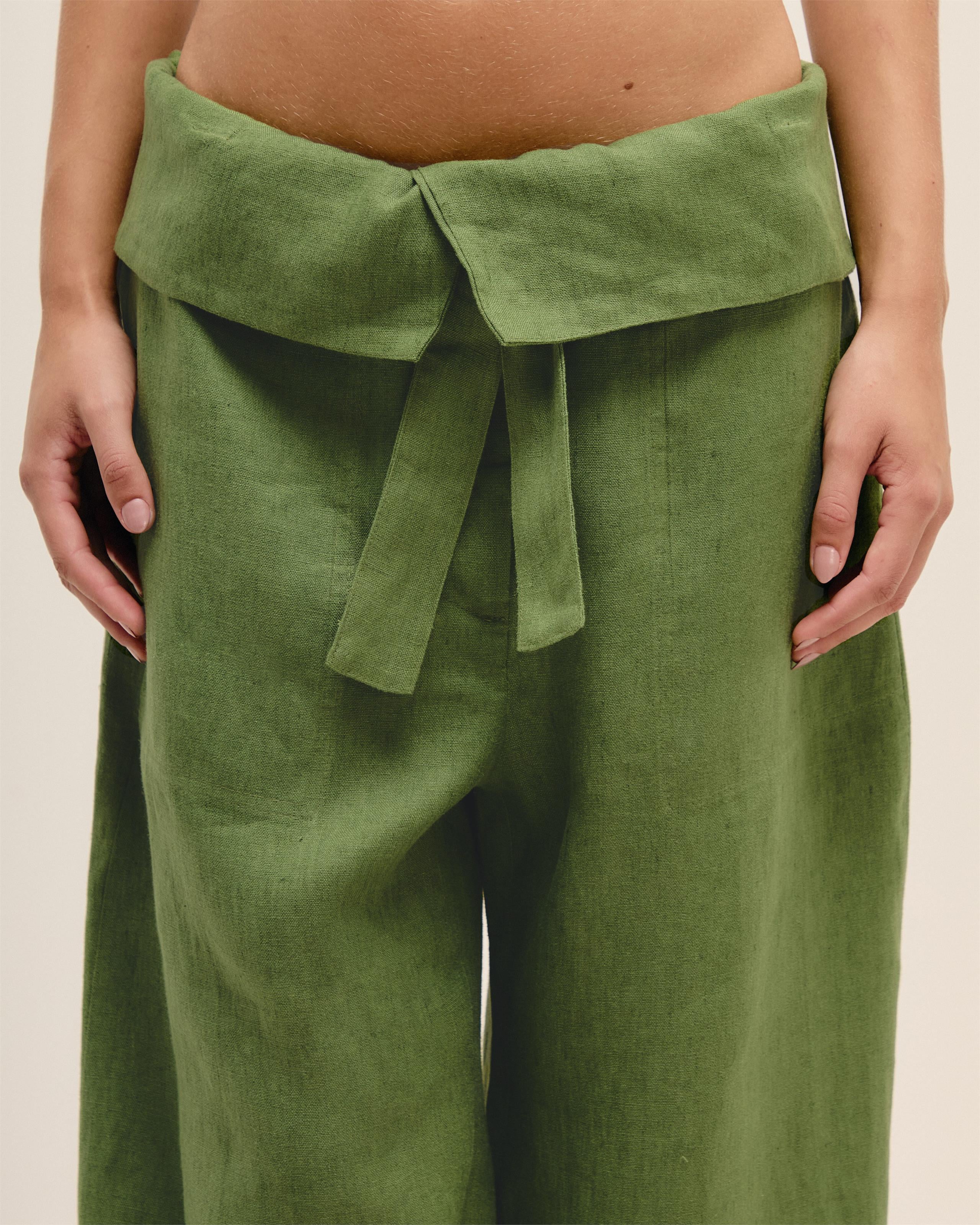 Calca Grazi Linho Verde