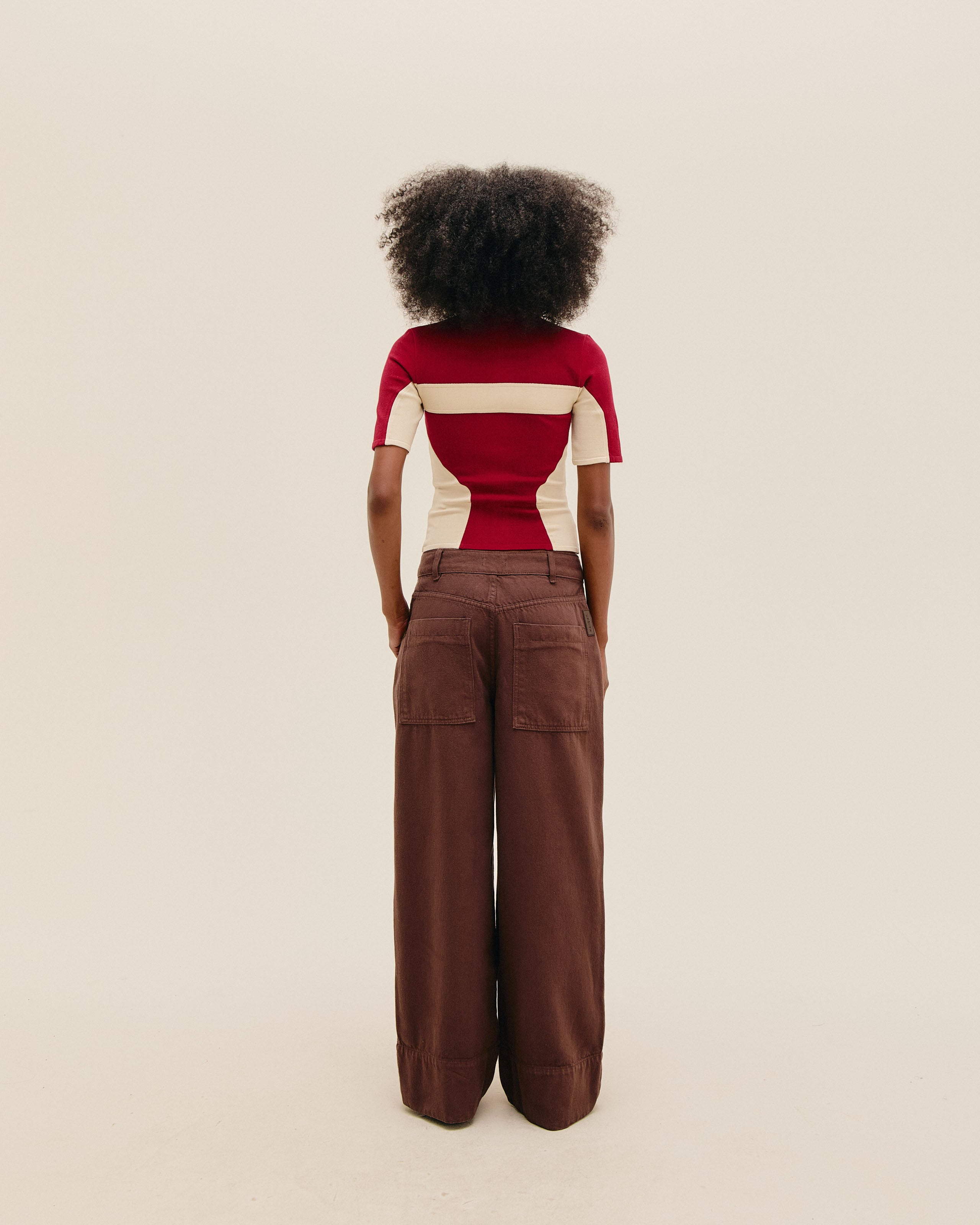 Calça Julia Sarja Marrom