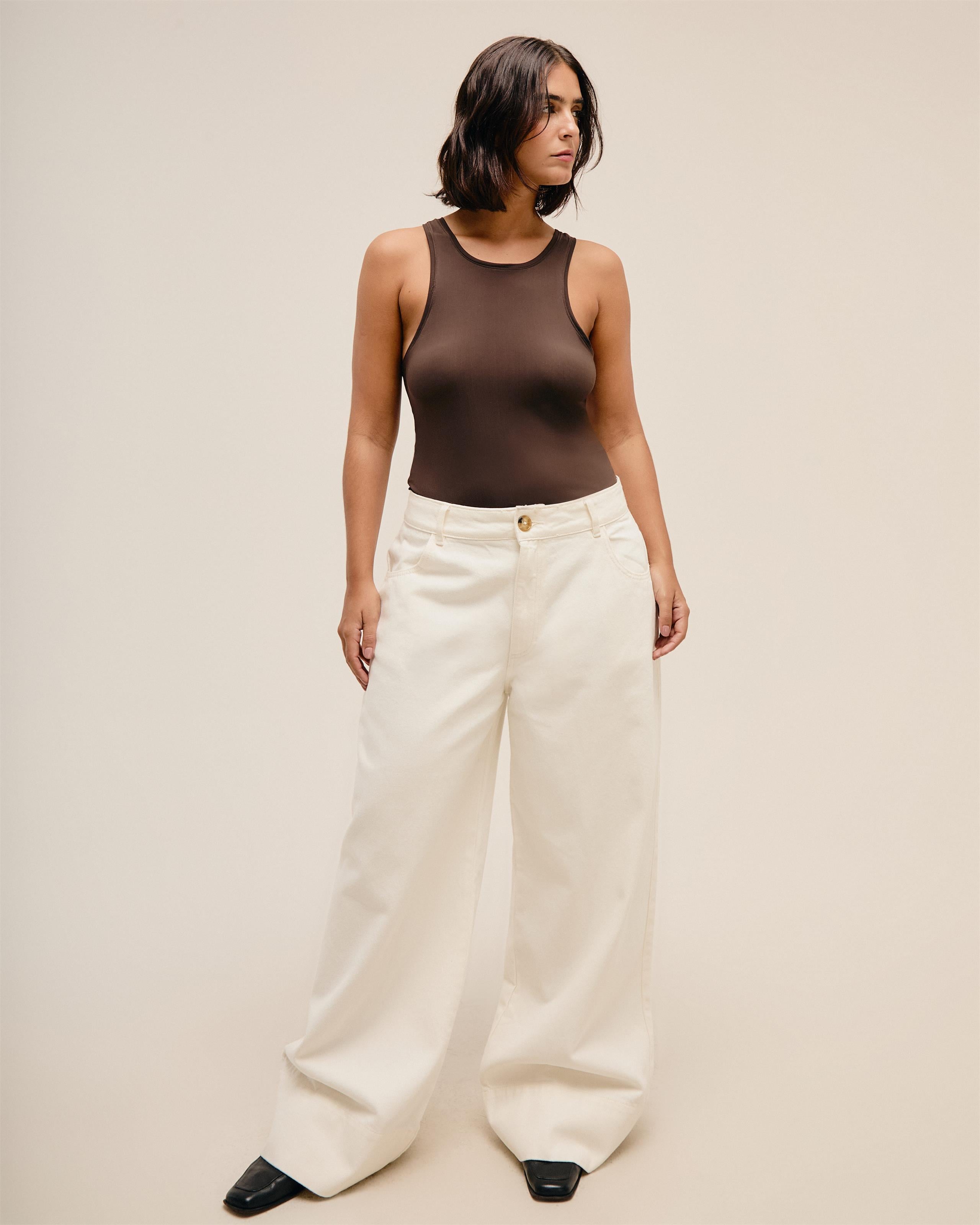 Calça Julia Sarja Off-White