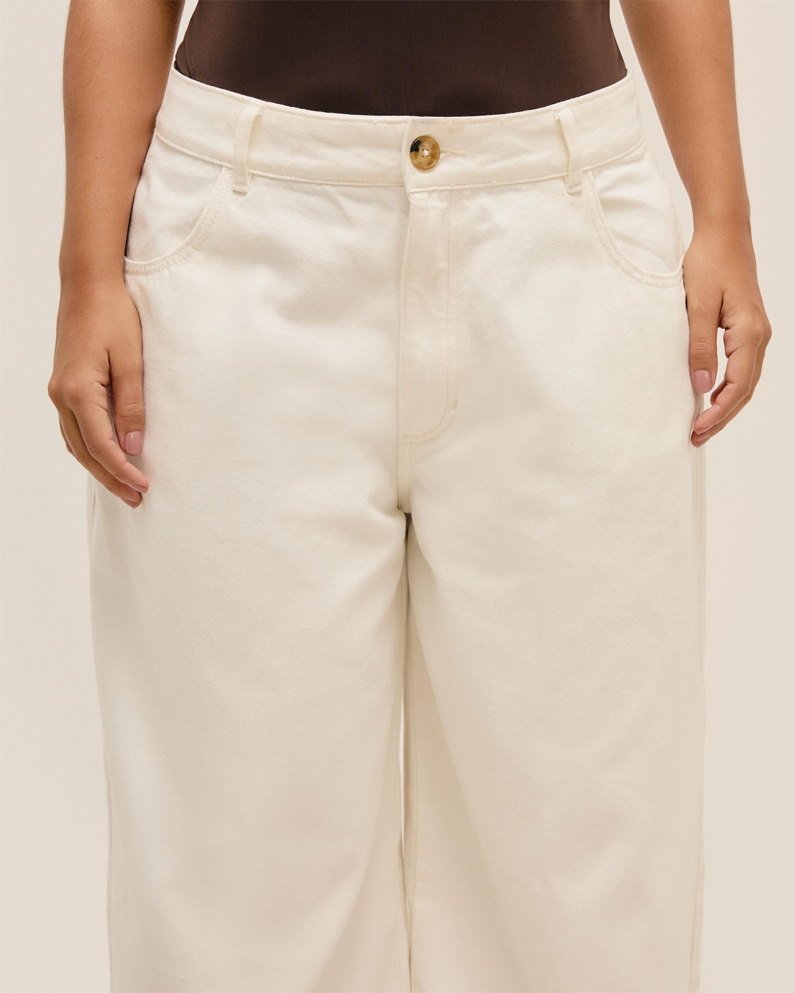 Calça Julia Sarja Off-White