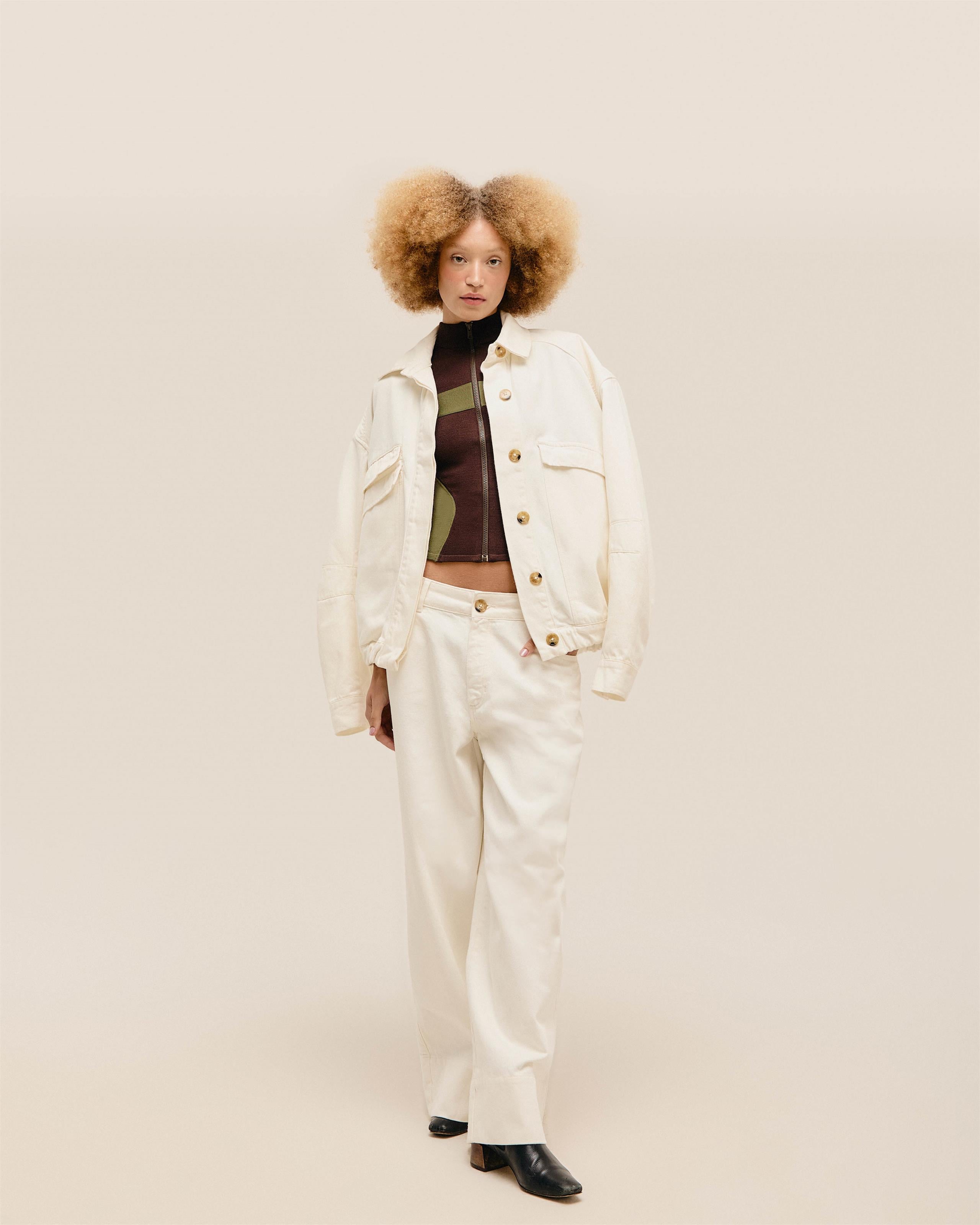 Calça Julia Sarja Off-White