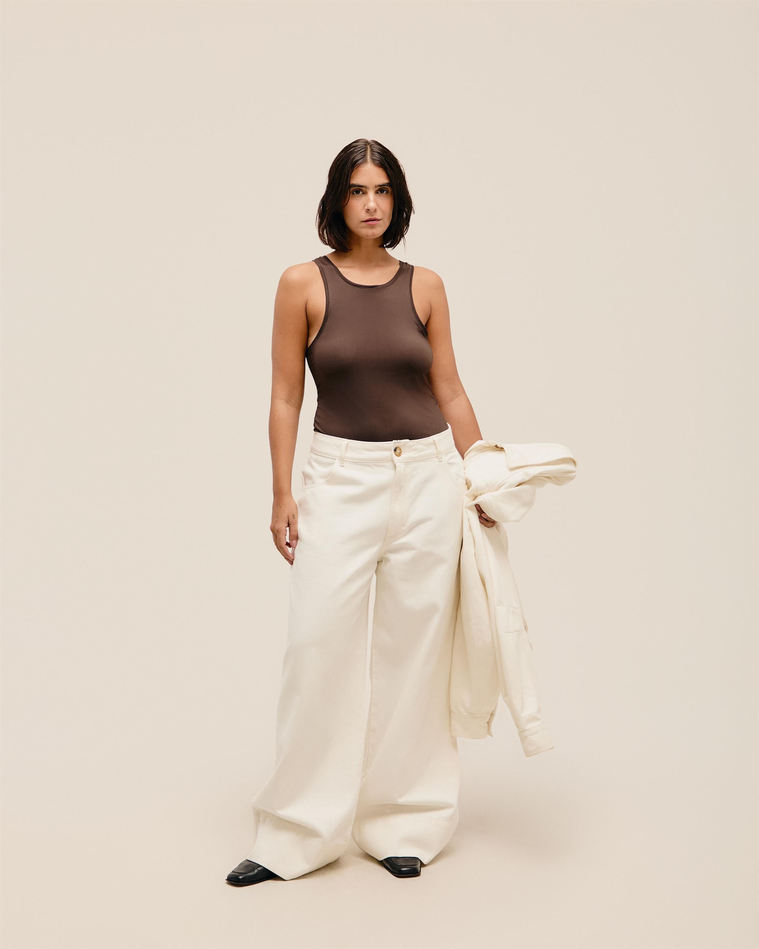 Calça Julia Sarja Off-White