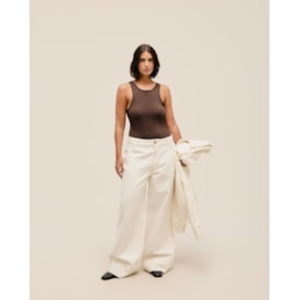 Haight — Calça Julia Sarja Off-White