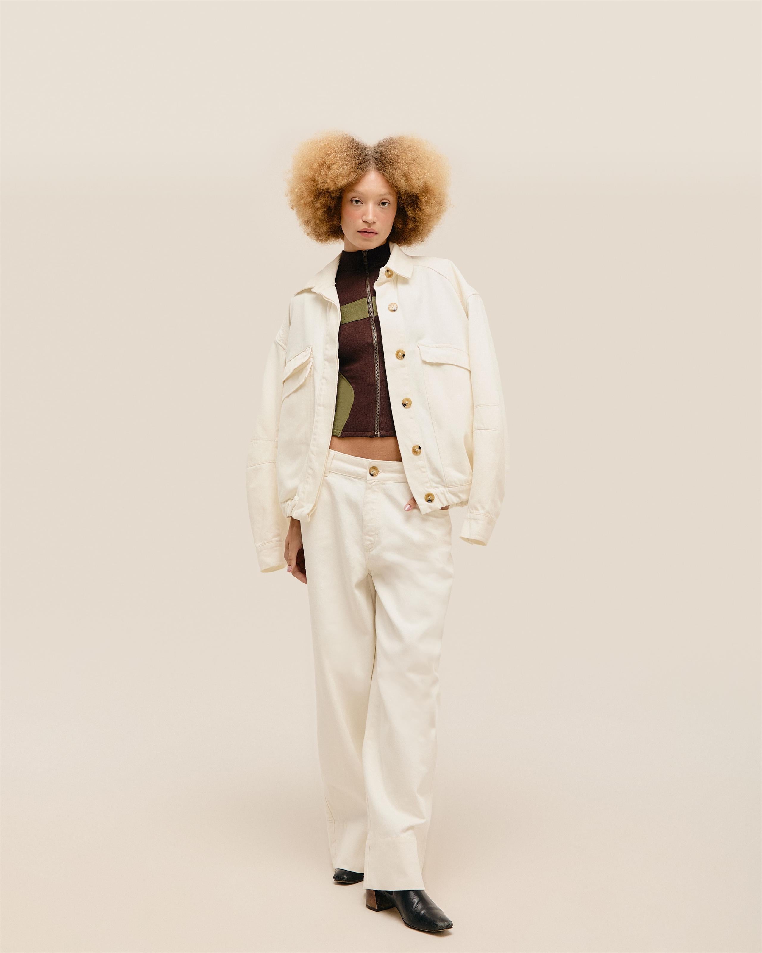 Calça Julia Sarja Off-White