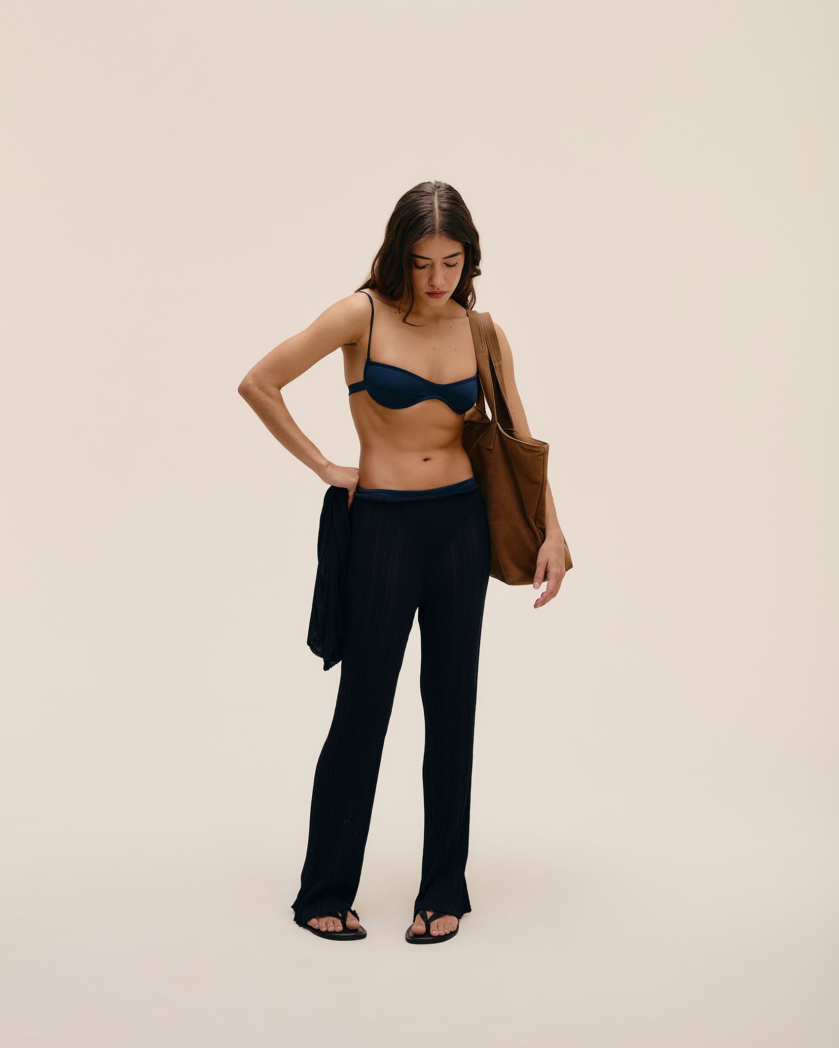 Calça Lana Tricot Marinho Classico