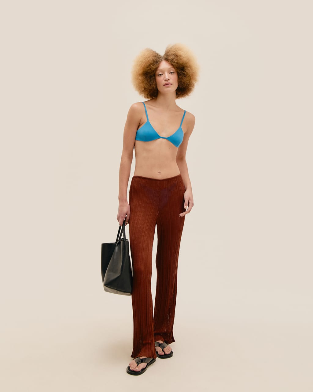 Calça Lana Tricot Marrom