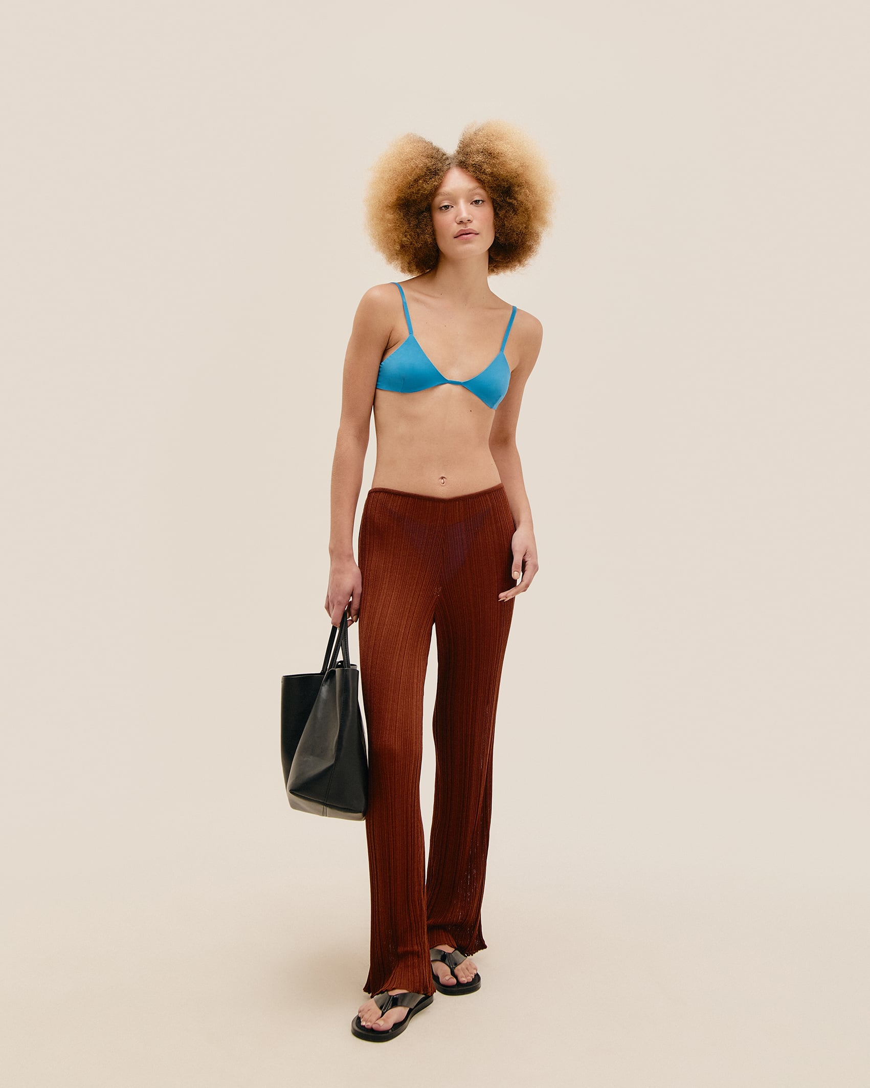 Calça Lana Tricot Marrom