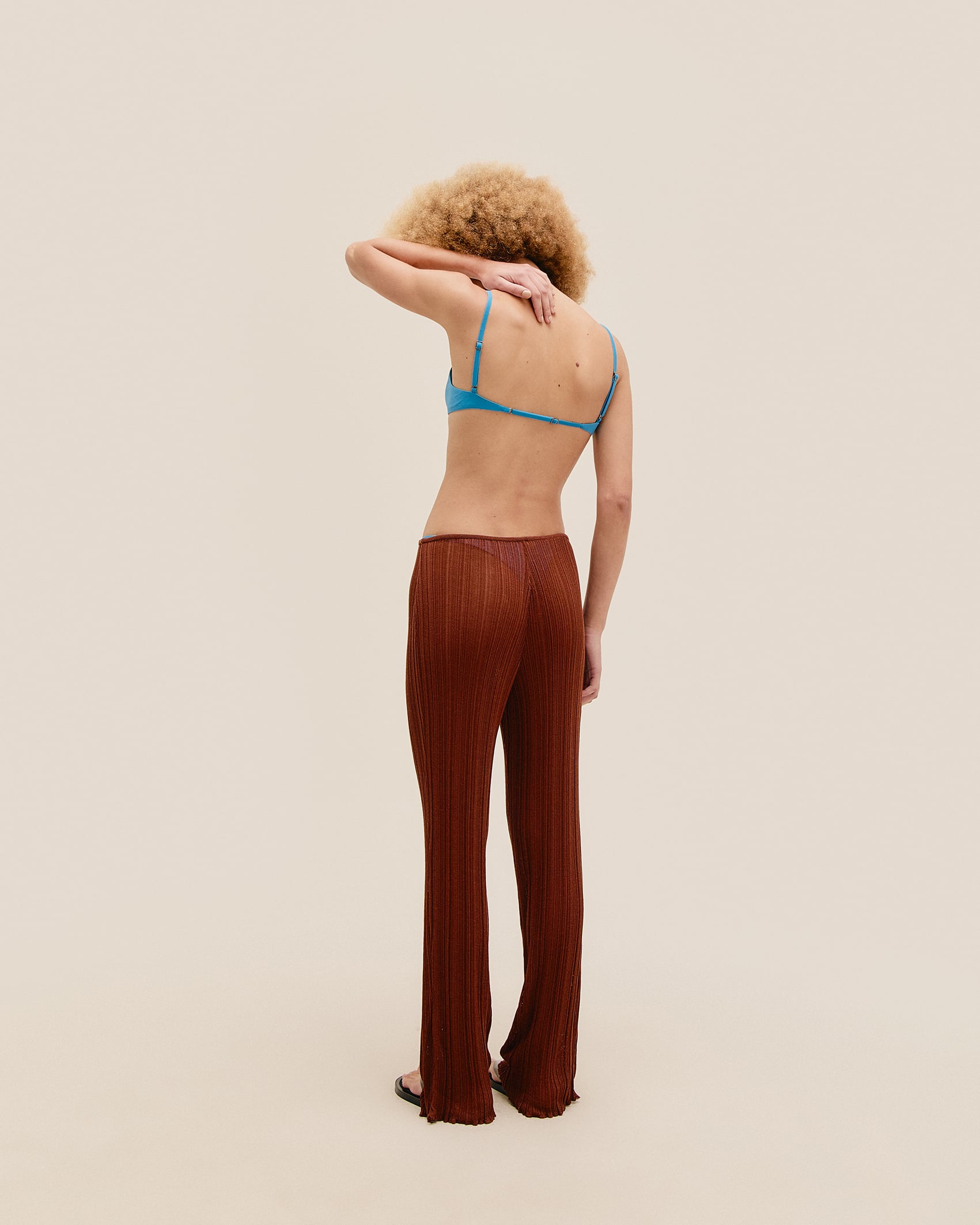 Calça Lana Tricot Marrom