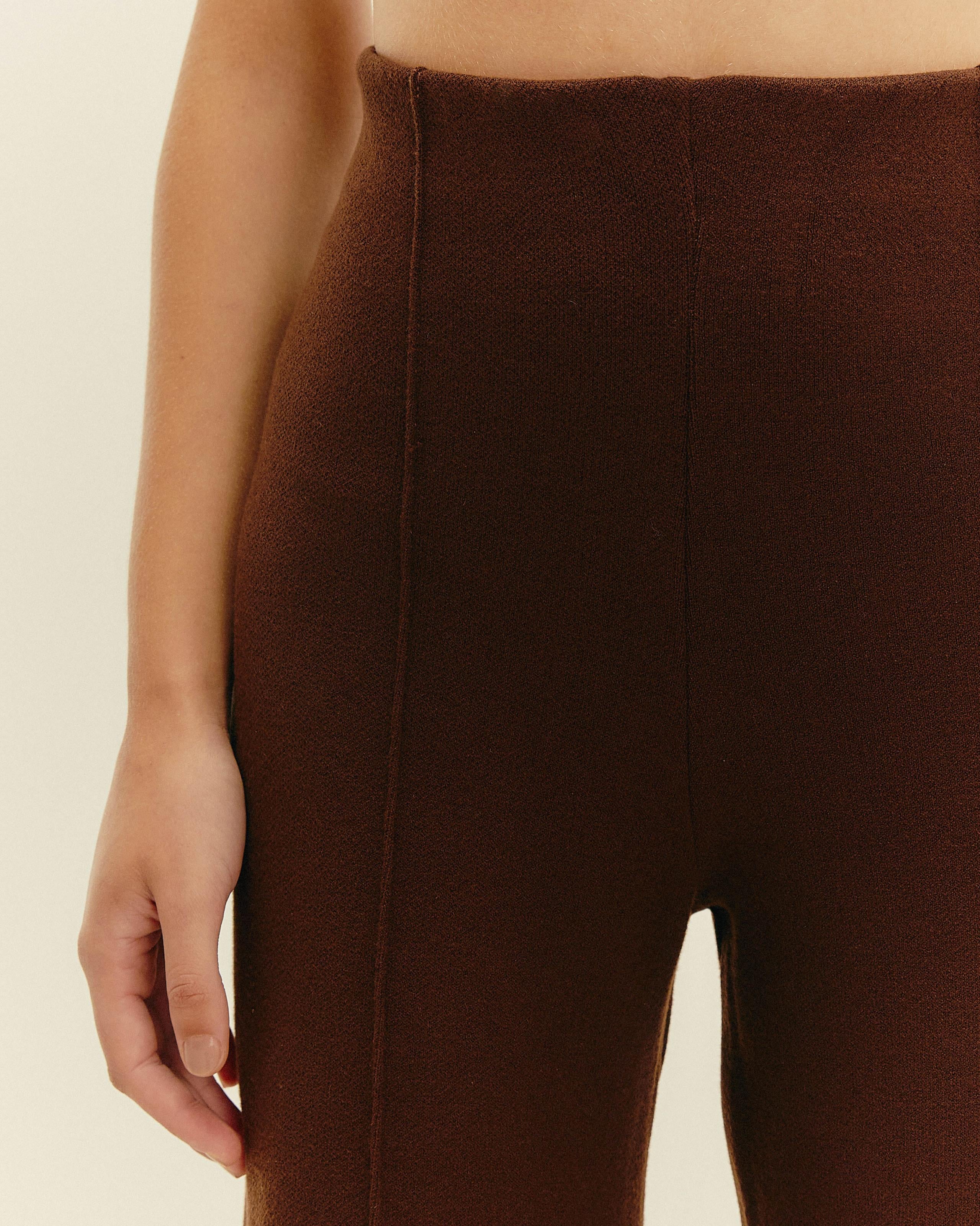 Calça Marina Tricot Marrom Brauna