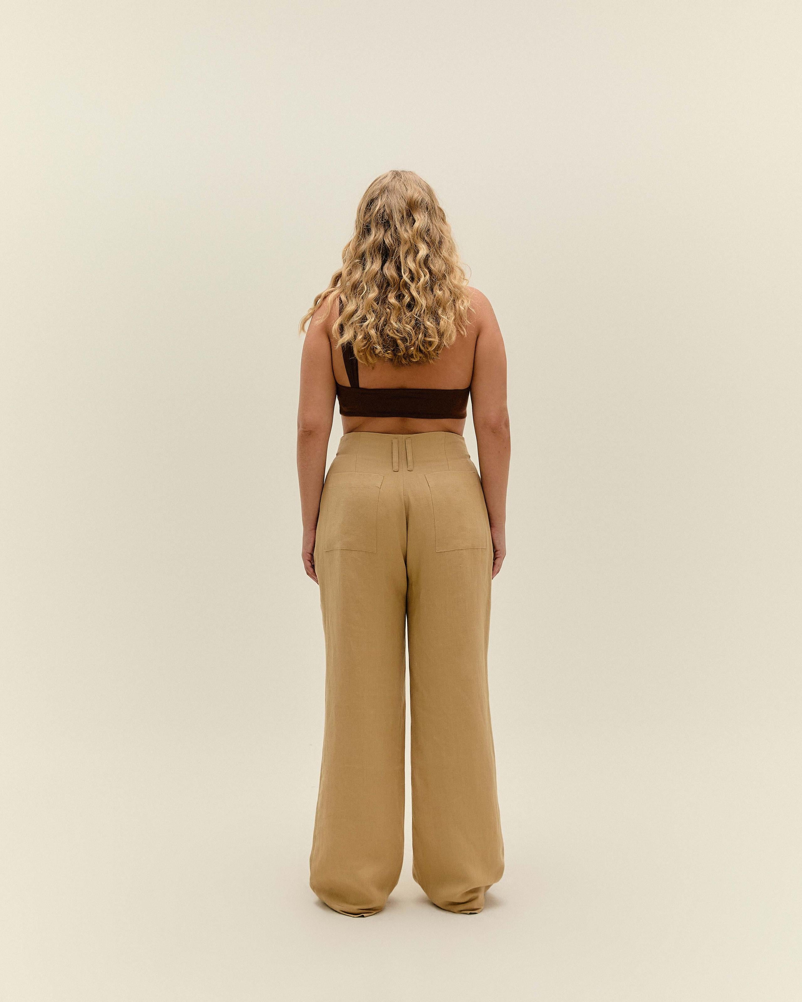 Calça Paola Bege Palha