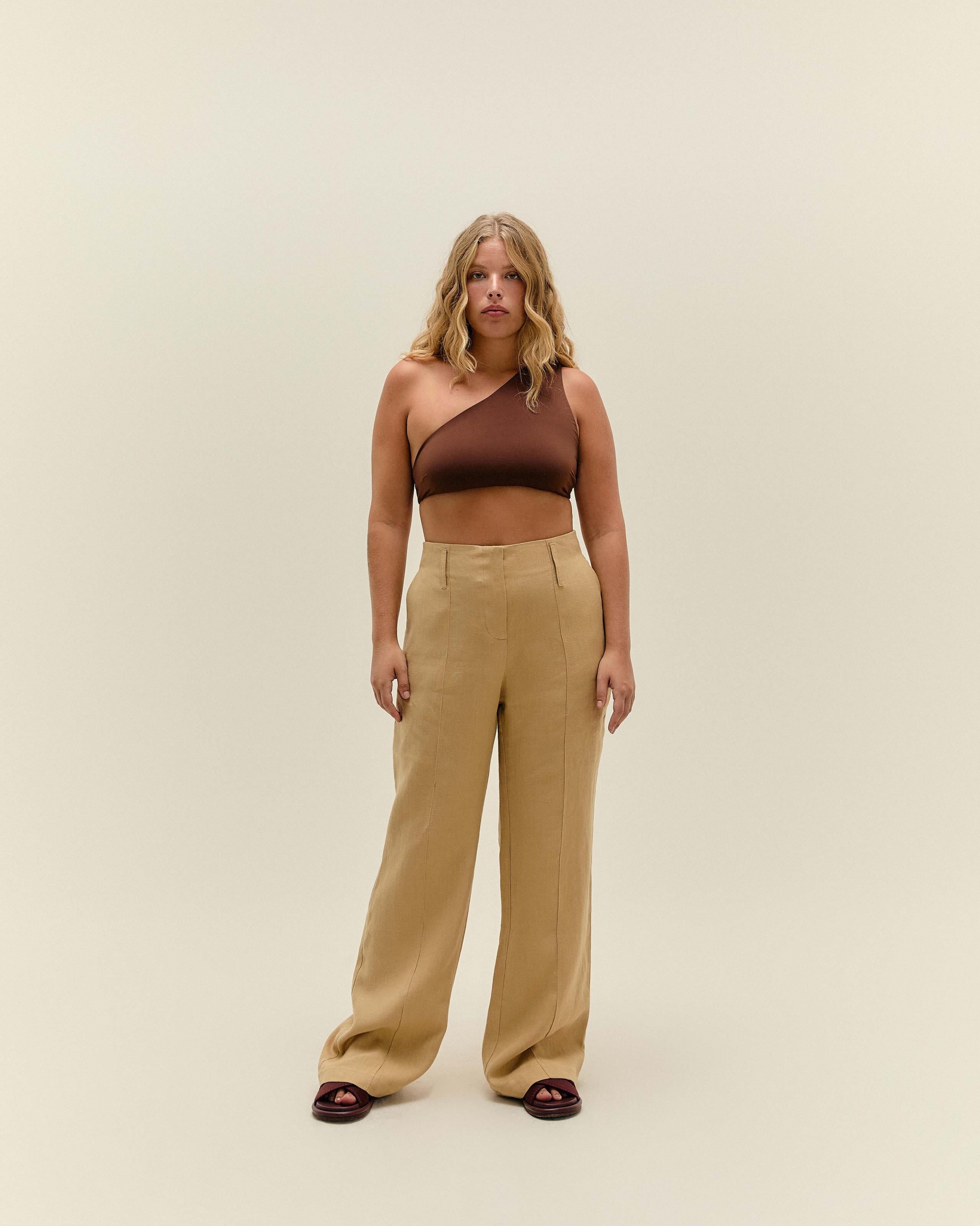 Calça Paola Bege Palha