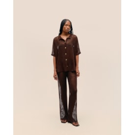 Haight — Calca Rebeca Tricot Marrom Brauna