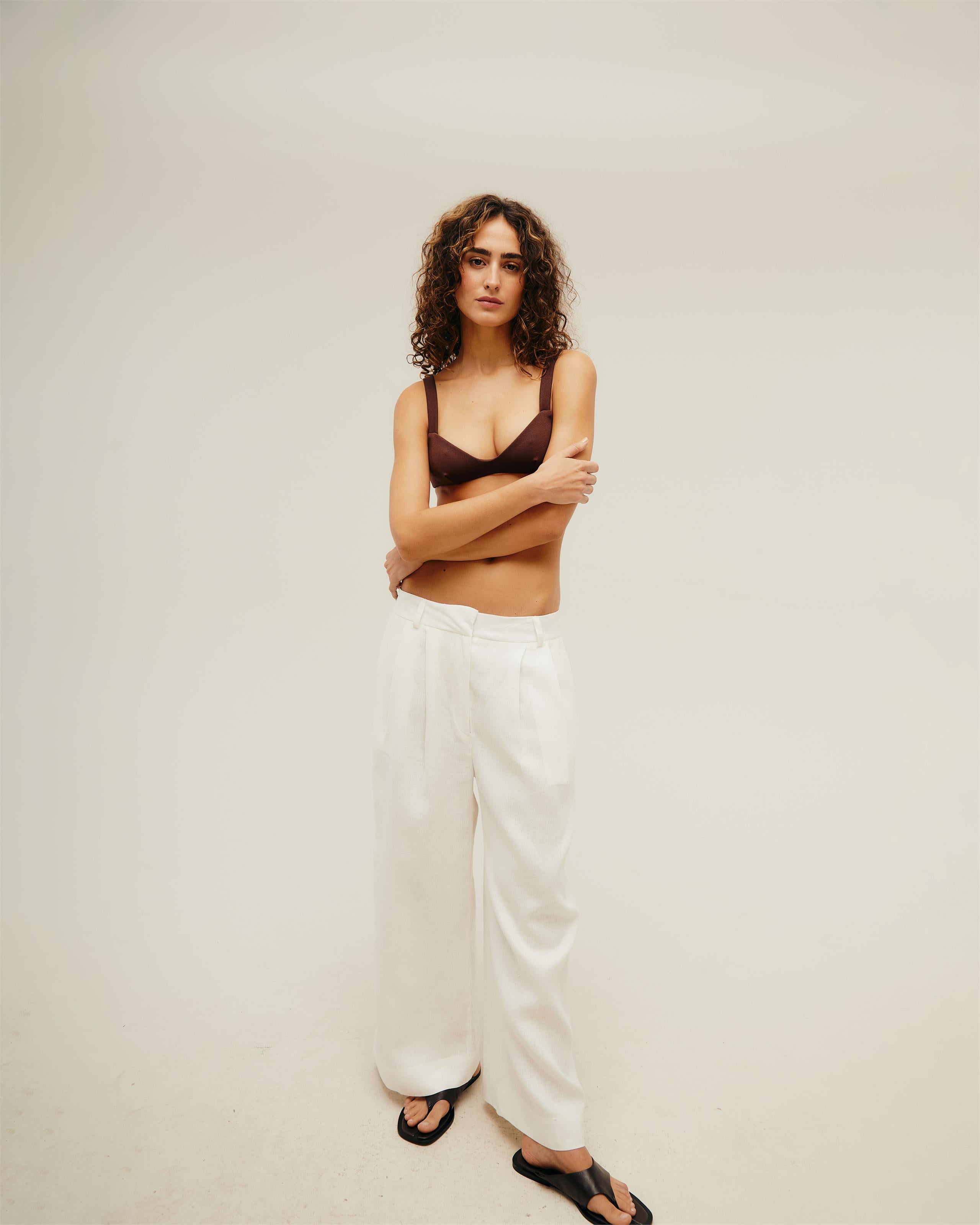 Calça Sara Linho Off-White