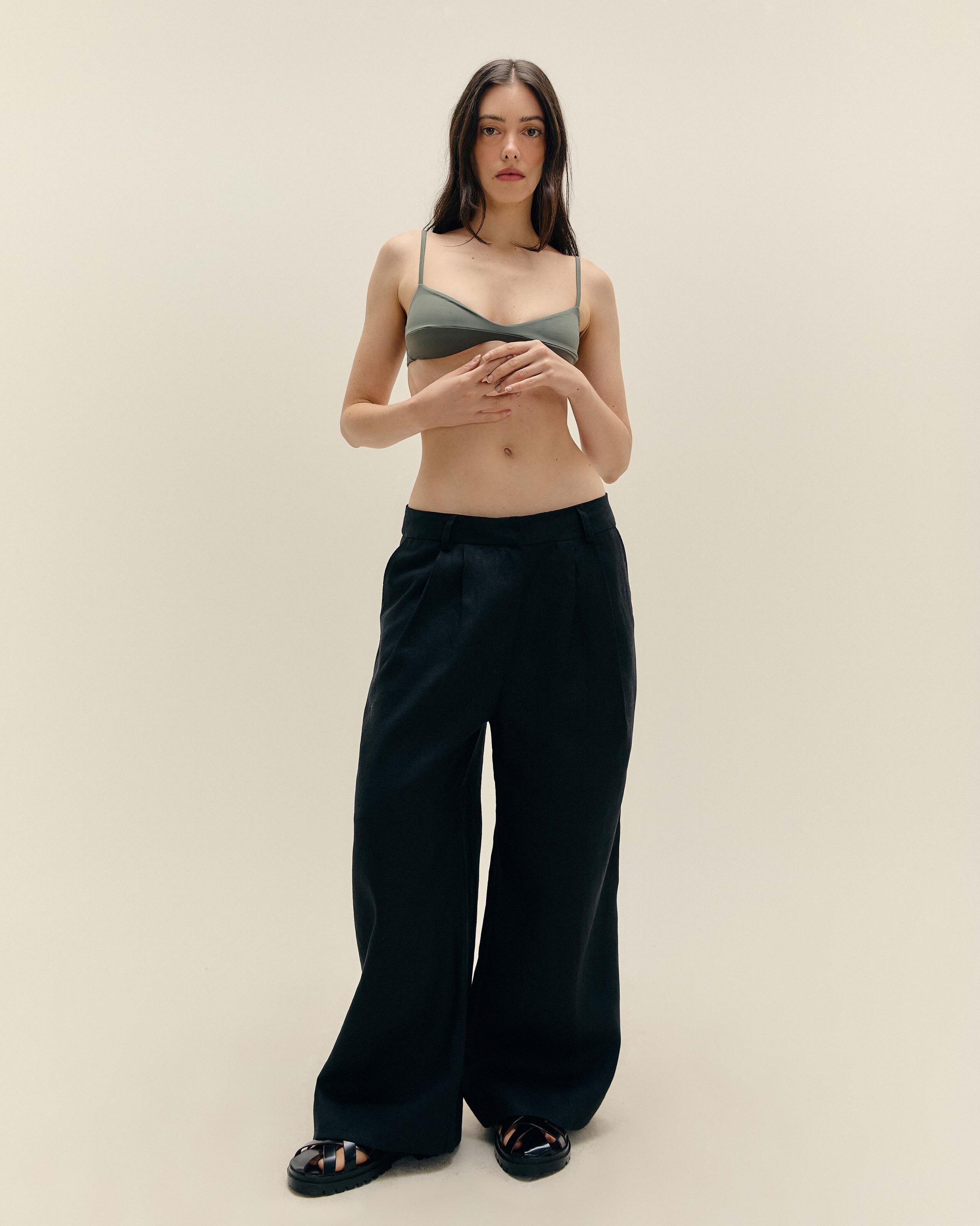 Calça Sara Linho Preto