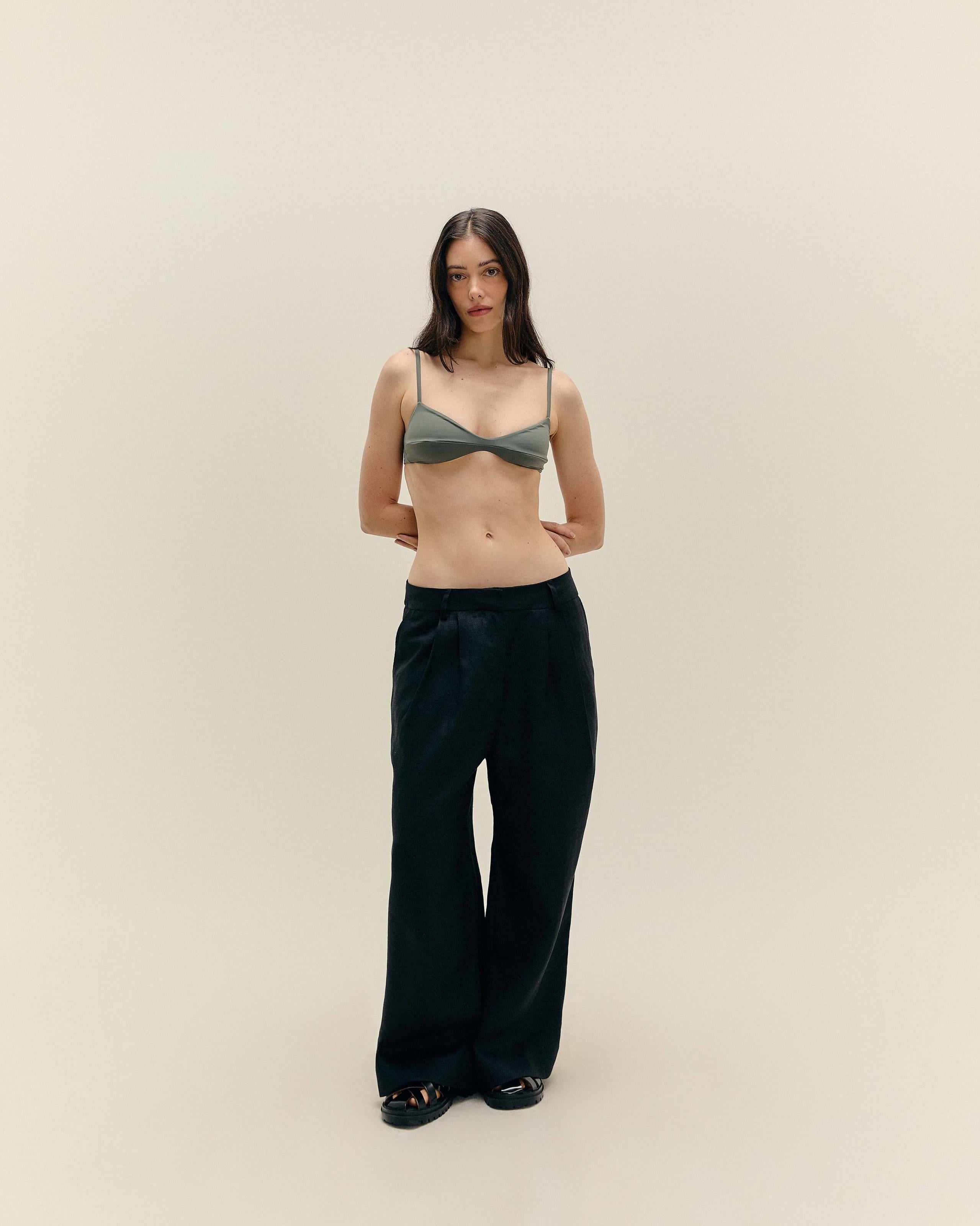 Calça Sara Linho Preto