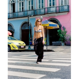 Haight — Calça Sara Linho Preto