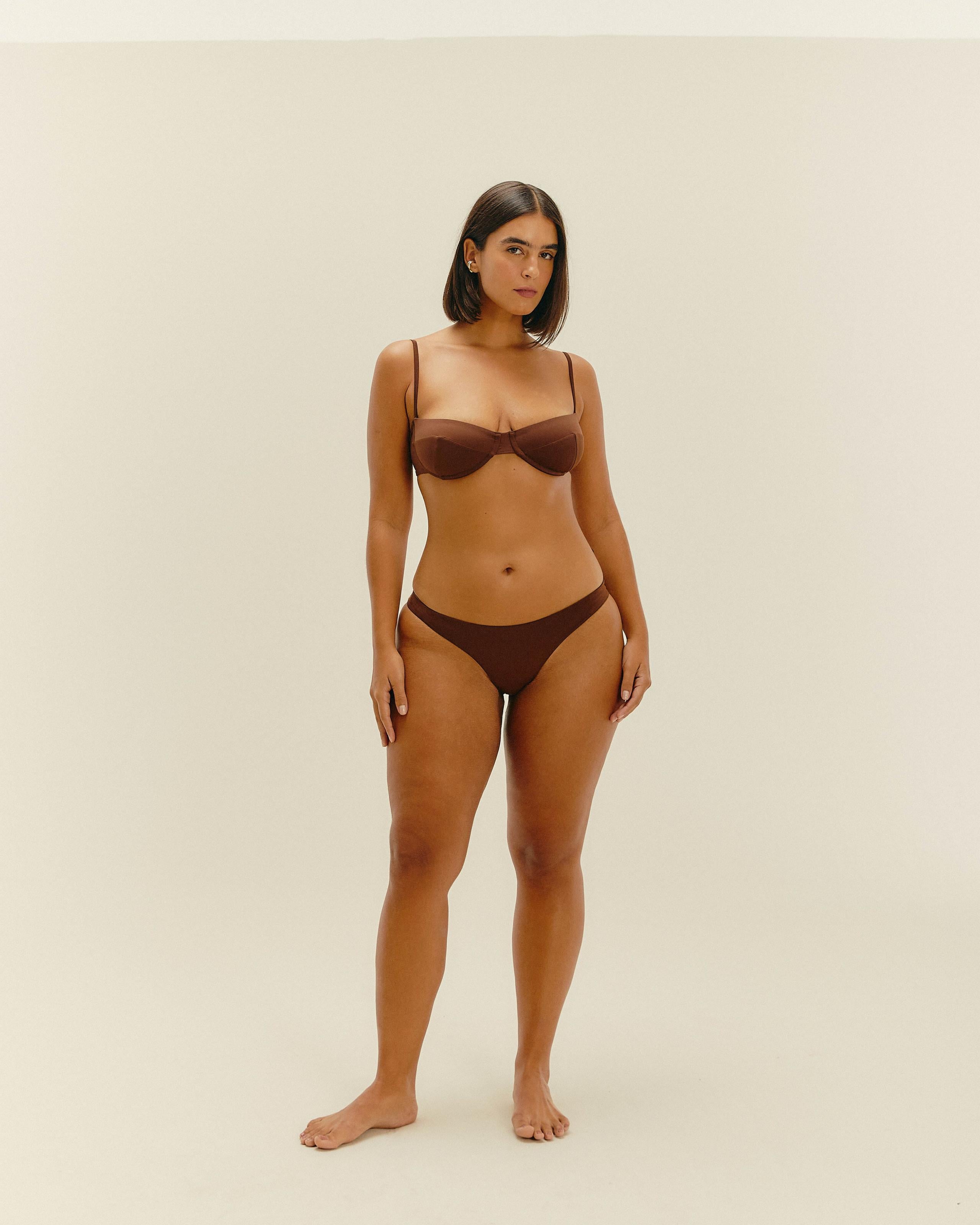 Calcinha Basic Fina Marrom