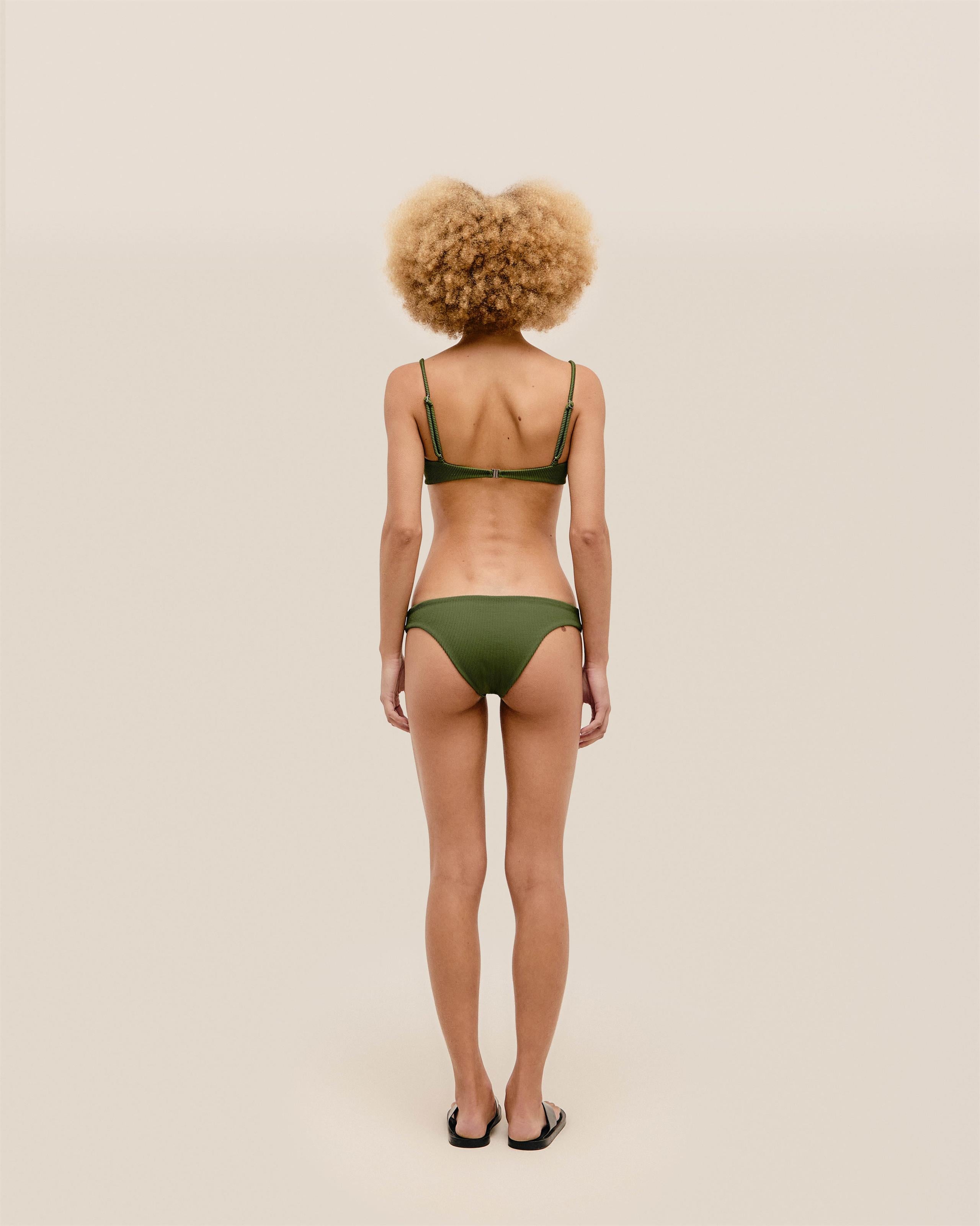 Calcinha Basic Nervura Verde Oliva