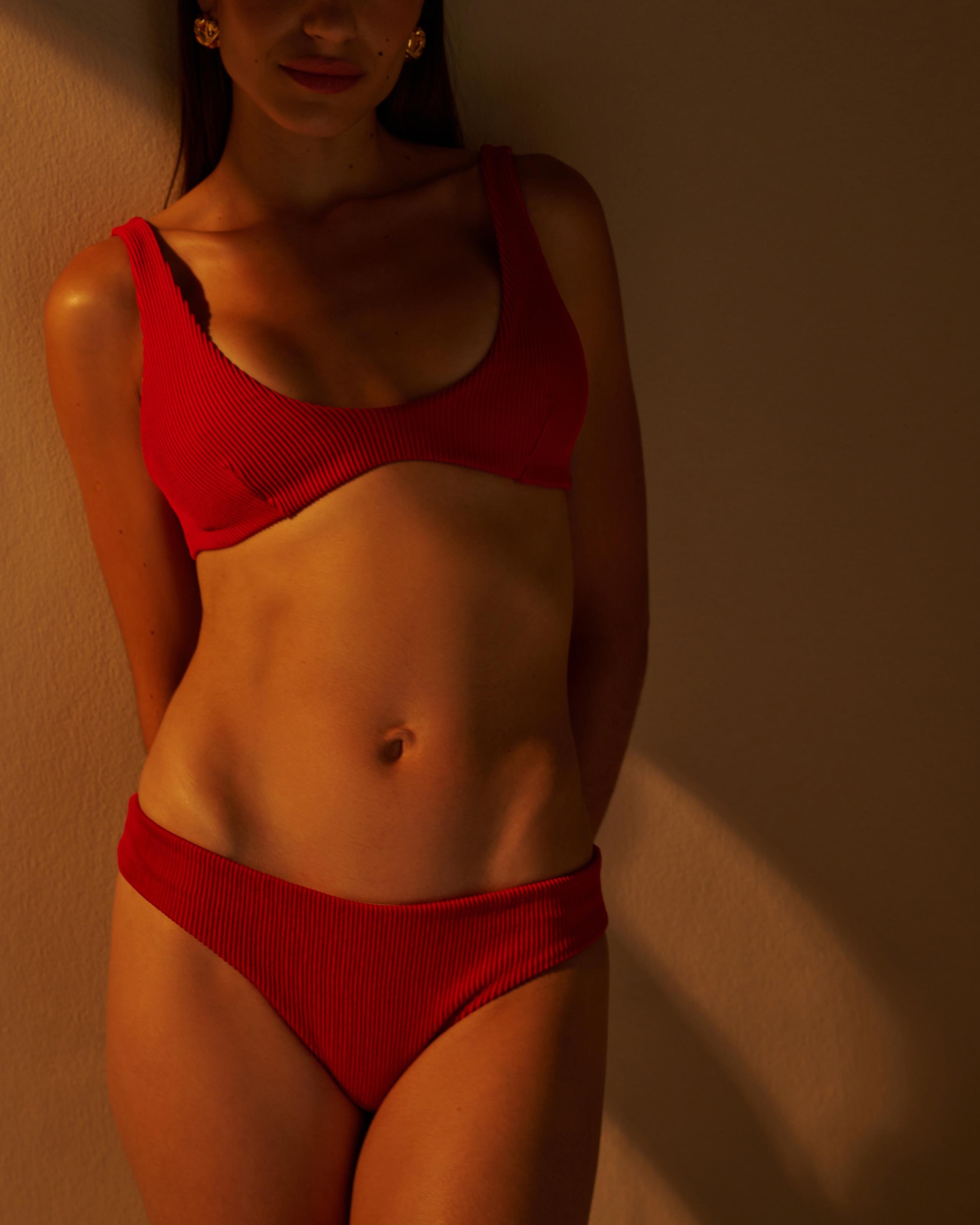 Calcinha Basic Nervura Vermelho Desvio