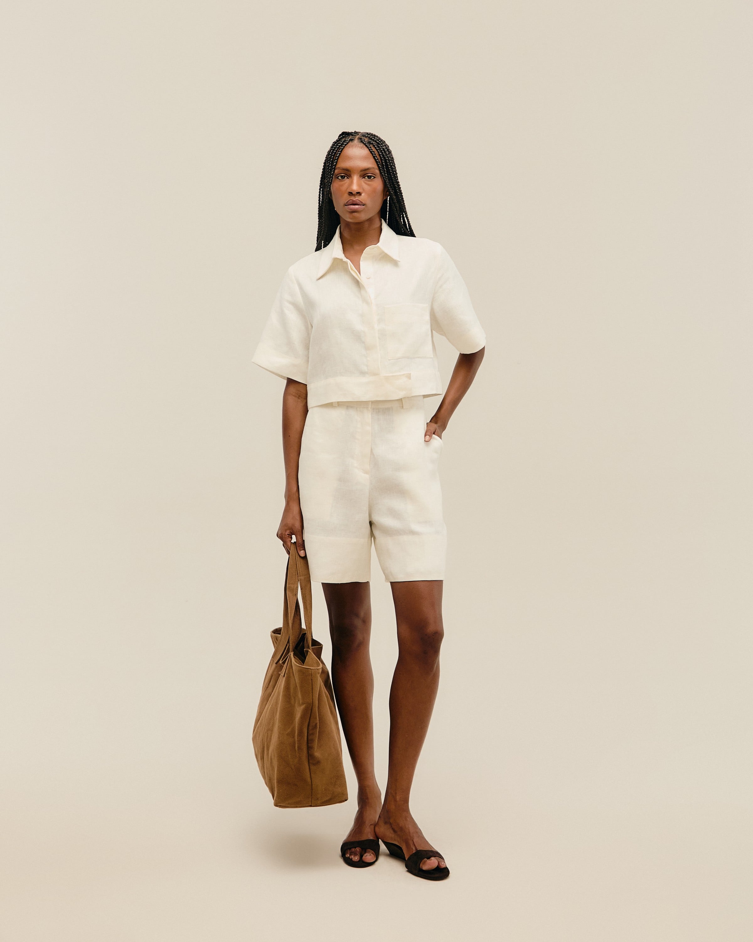 Camisa Bella Linho Off-White