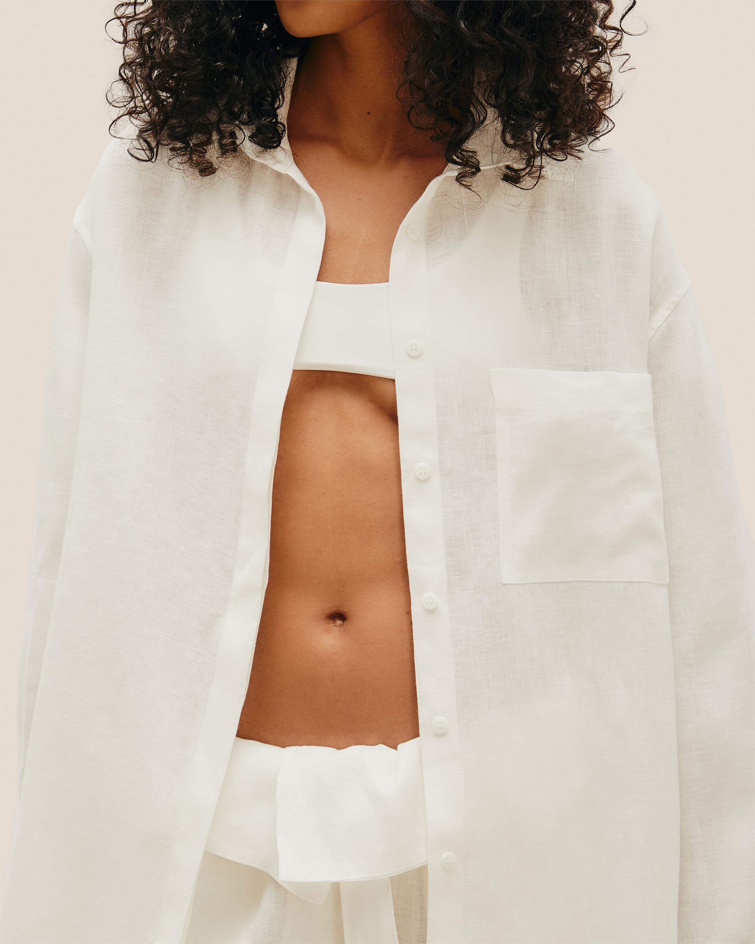 Camisa Dan Linho Off-White